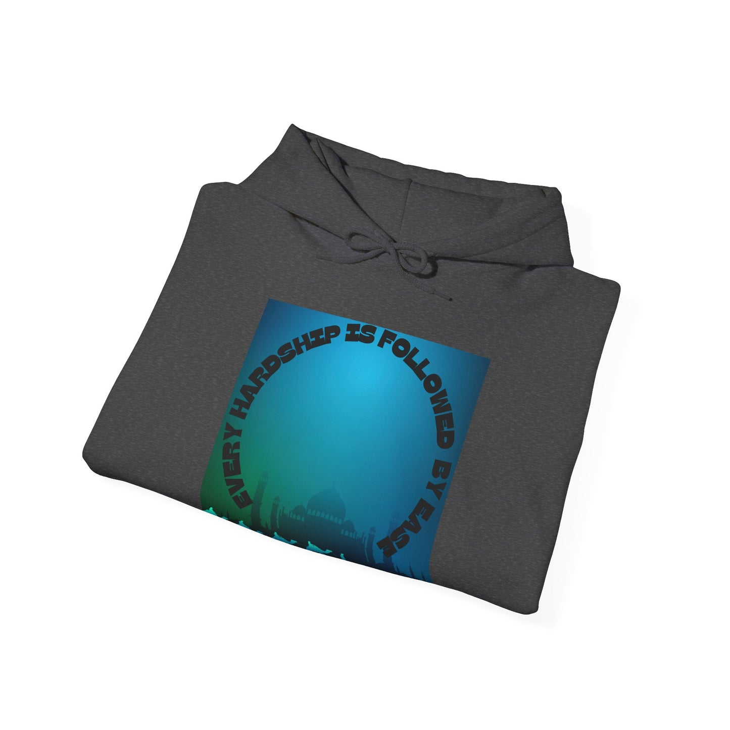 Chill Vibes Unisex Heavy Blend™ Hoodie - "Happiness is Followed by Peace" Design Muslim Clothing Fashion