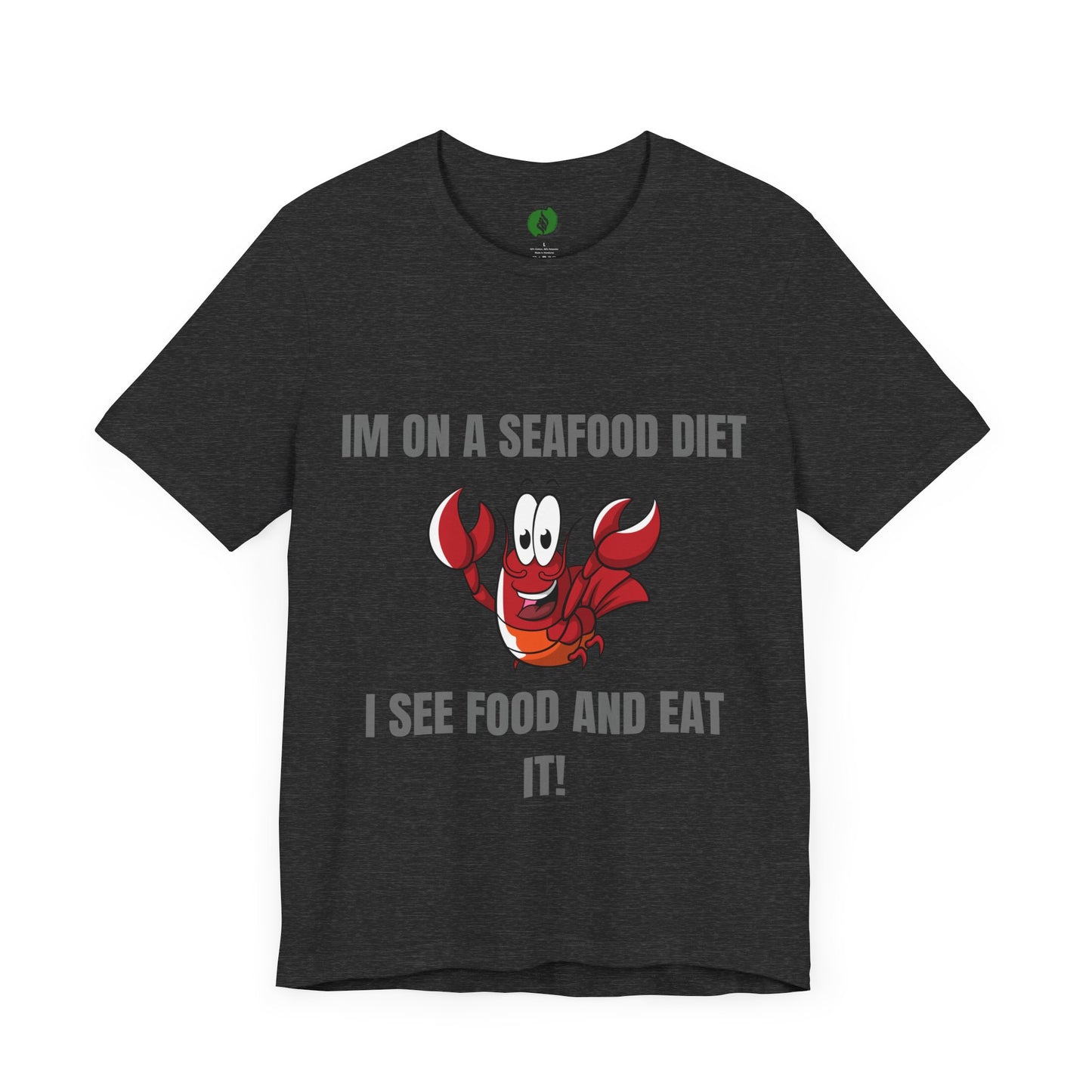 Funny Seafood Diet T-Shirt – Unisex Jersey Tee with Lobster Graphic Humour Joke Clothing