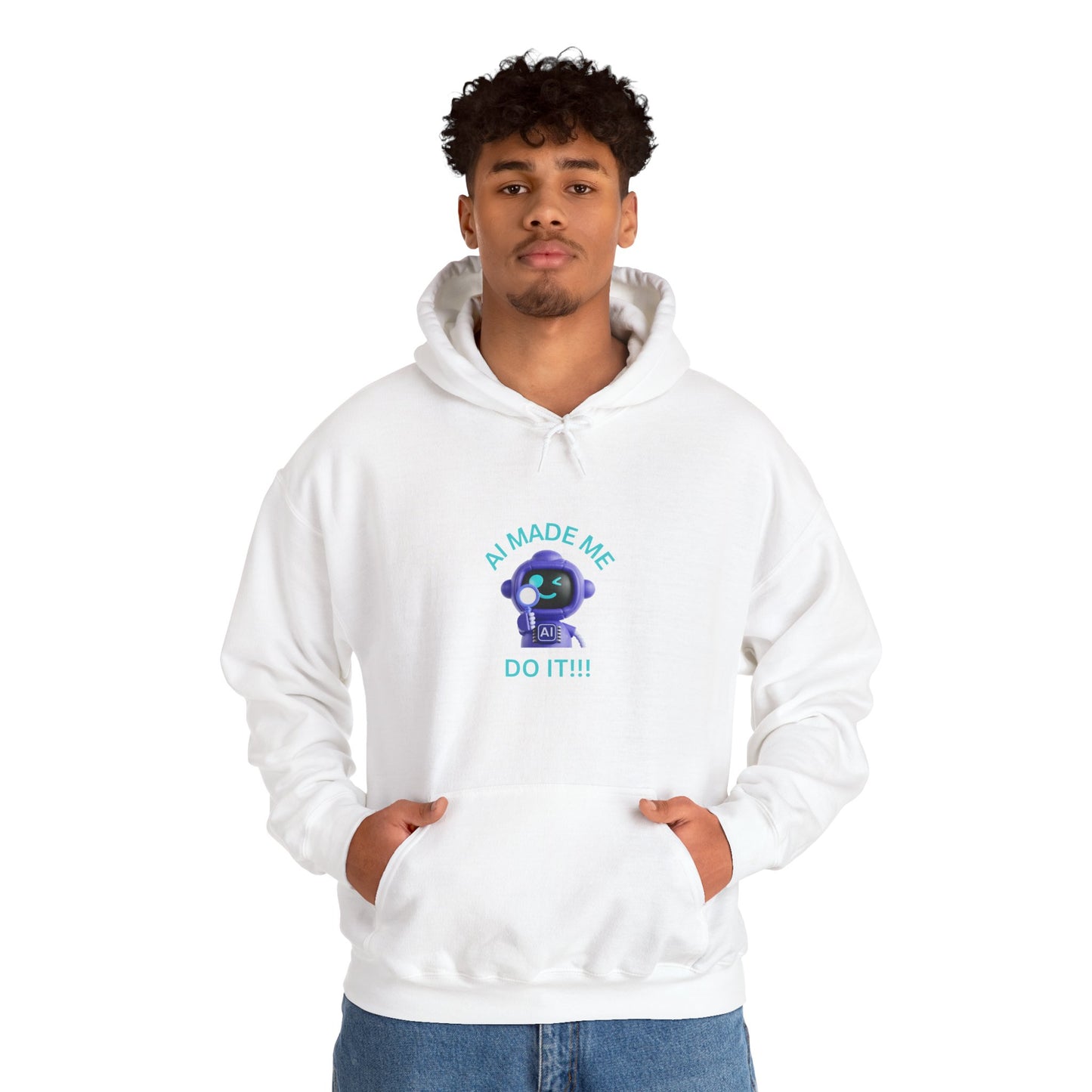 AI Made Me Do It Unisex Heavy Blend Hoodie Humour Clothing Fashion Hoodie
