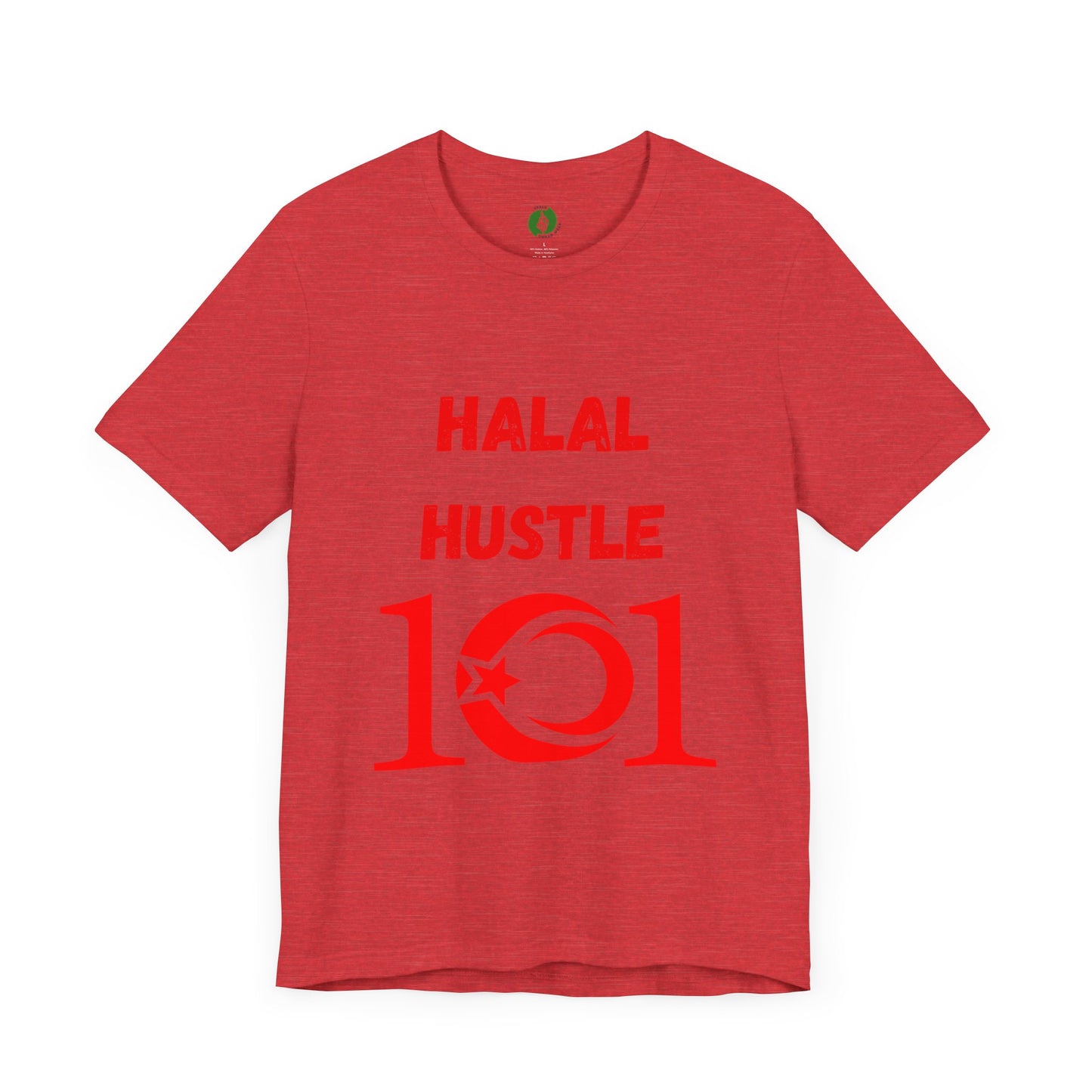 Halal Hustle 101 Unisex Tee - Motivational Short Sleeve Shirt Muslim Gym Clothing T Shirt