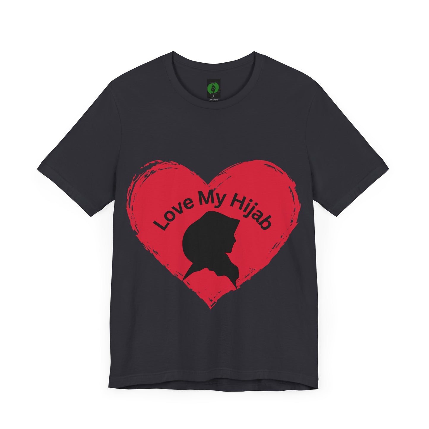 Love My Hijab Unisex Tee - Heart Design, Perfect for Everyday Wear Islamic Women Clothing