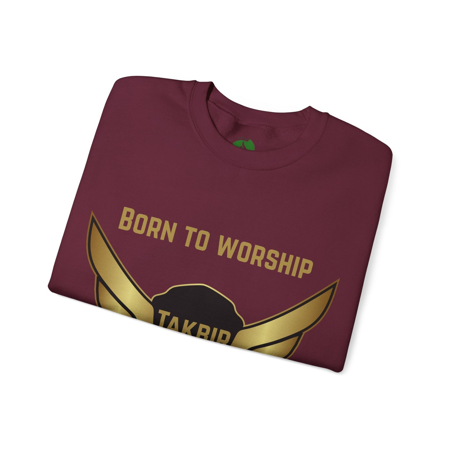 Inspirational Unisex Crewneck Sweatshirt - 'Born to Worship, Built to Lead' Design Muslim Streetwear Fashion Hoodie