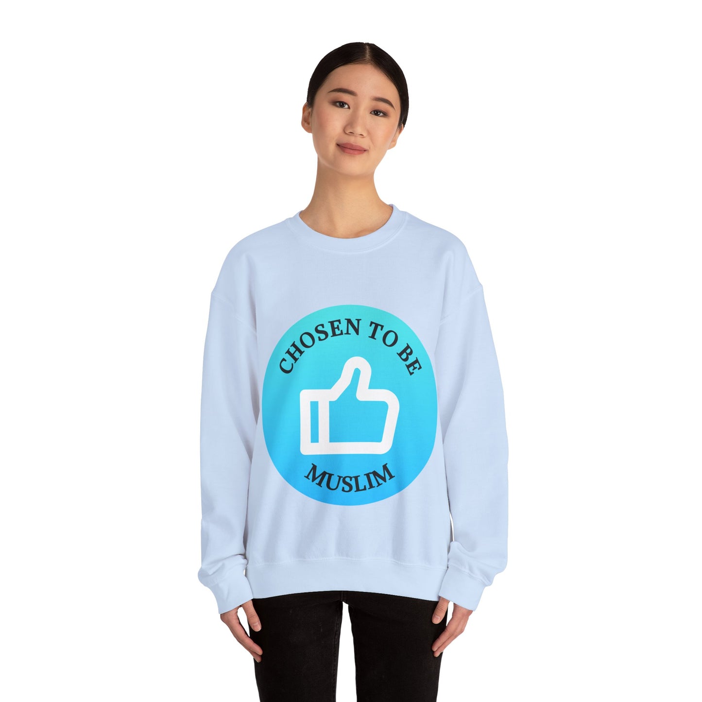Chosen to Be Muslim Crewneck Sweatshirt - Unisex Heavy Blend Islamic Streetwear Sweat Shirt