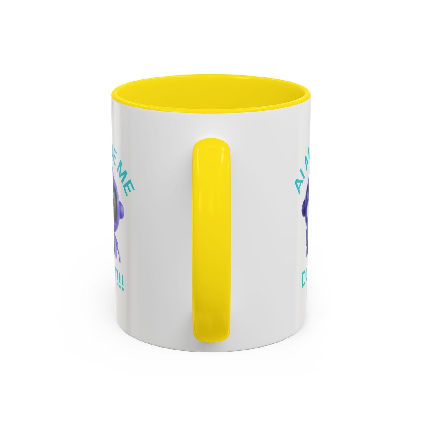 AI Made Me Do It! Accent Coffee Mug - Fun Ceramic Mug for Tech Lovers Humour Mug Joke Accessories