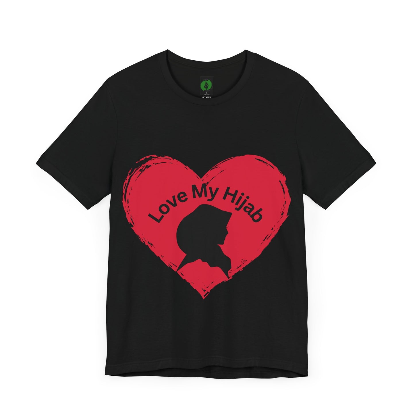 Love My Hijab Unisex Tee - Heart Design, Perfect for Everyday Wear Islamic Women Clothing