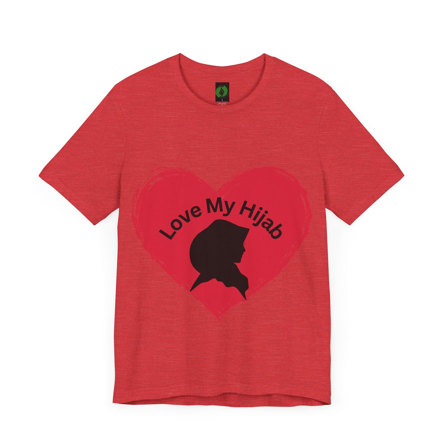 Love My Hijab Unisex Tee - Heart Design, Perfect for Everyday Wear Islamic Women Clothing