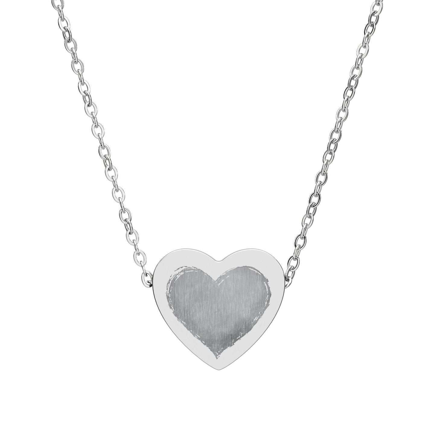 Engraved Heart Necklace – Personalized Fingerprint Pendant, Sterling Silver Gift for Mom & Loved Ones