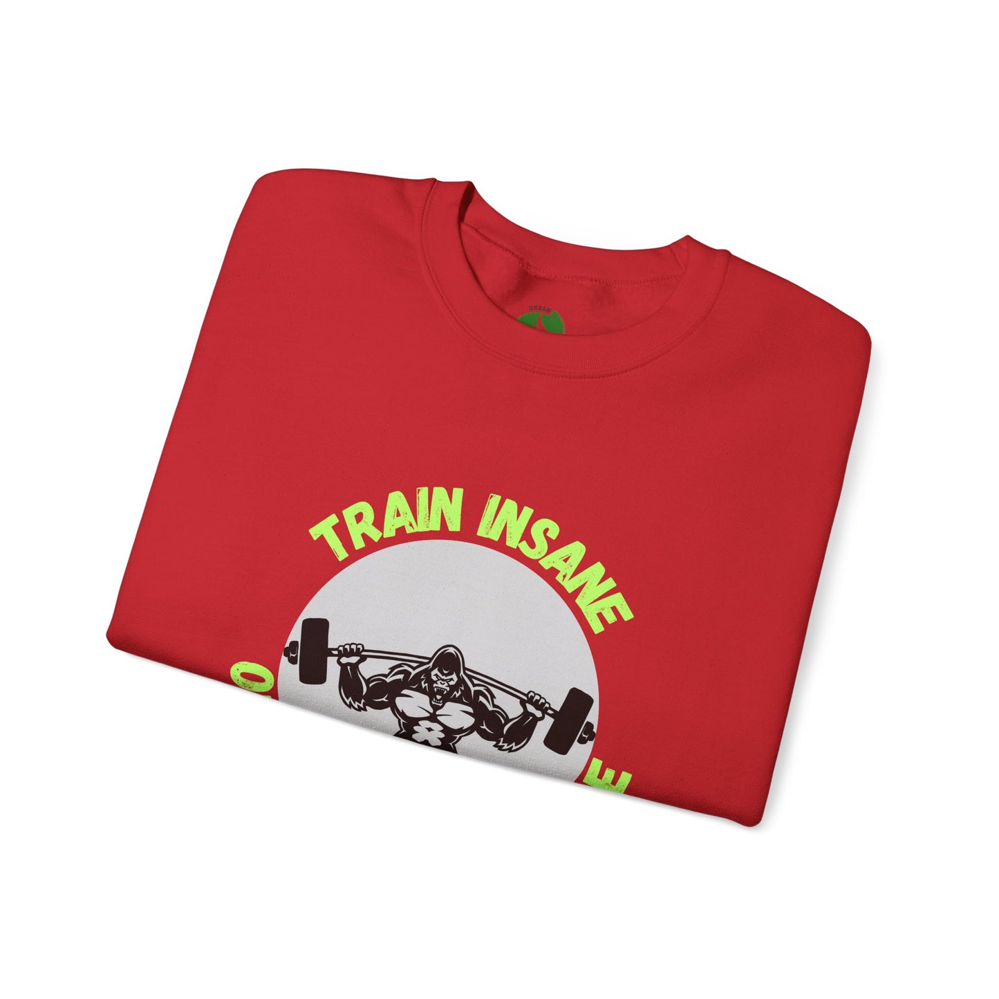 Train Insane Gym Sweatshirt - Unisex Heavy Blend Crewneck Humour Joke Clothing