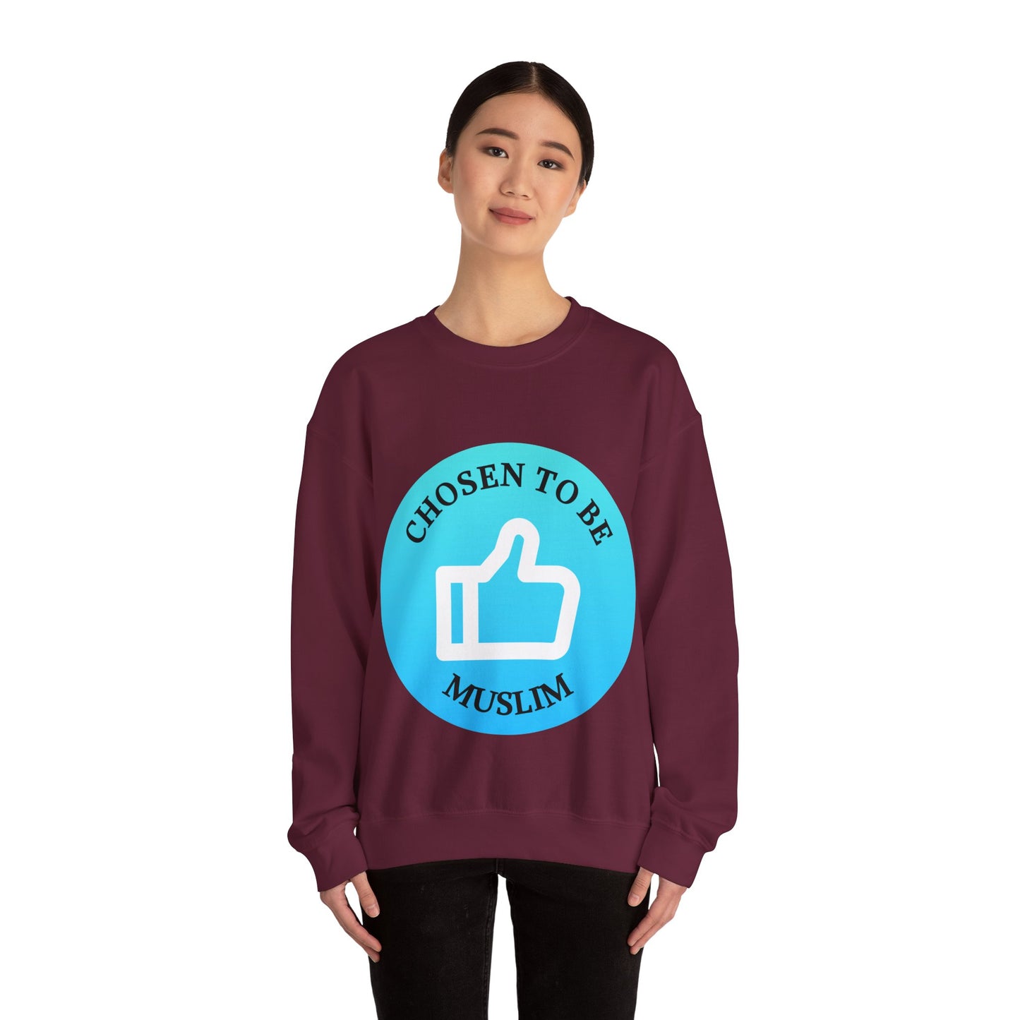 Chosen to Be Muslim Crewneck Sweatshirt - Unisex Heavy Blend Islamic Streetwear Sweat Shirt