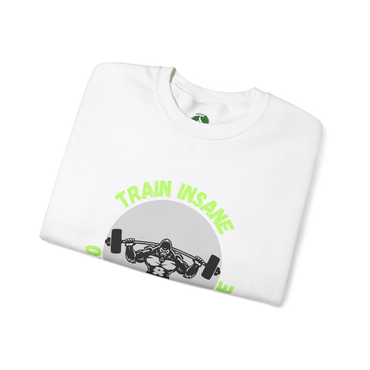Train Insane Gym Sweatshirt - Unisex Heavy Blend Crewneck Humour Joke Clothing
