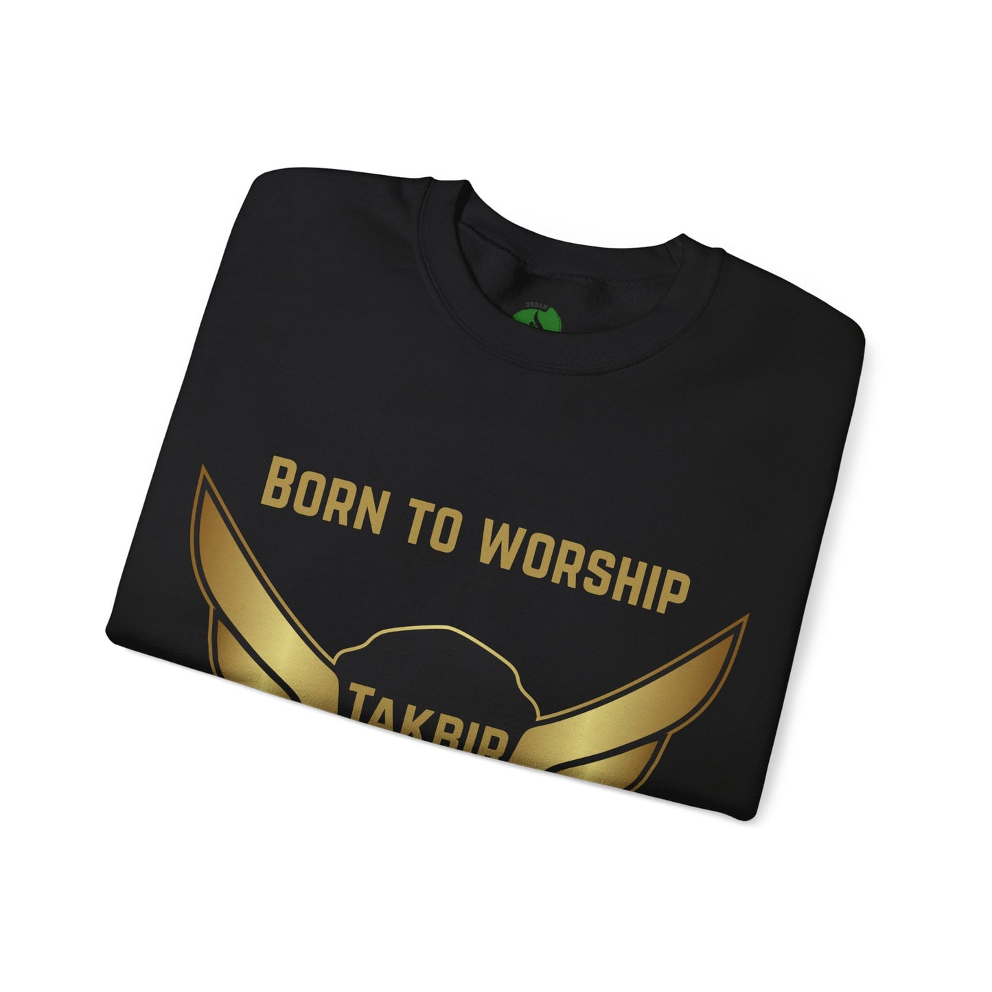 Inspirational Unisex Crewneck Sweatshirt - 'Born to Worship, Built to Lead' Design Muslim Streetwear Fashion Hoodie