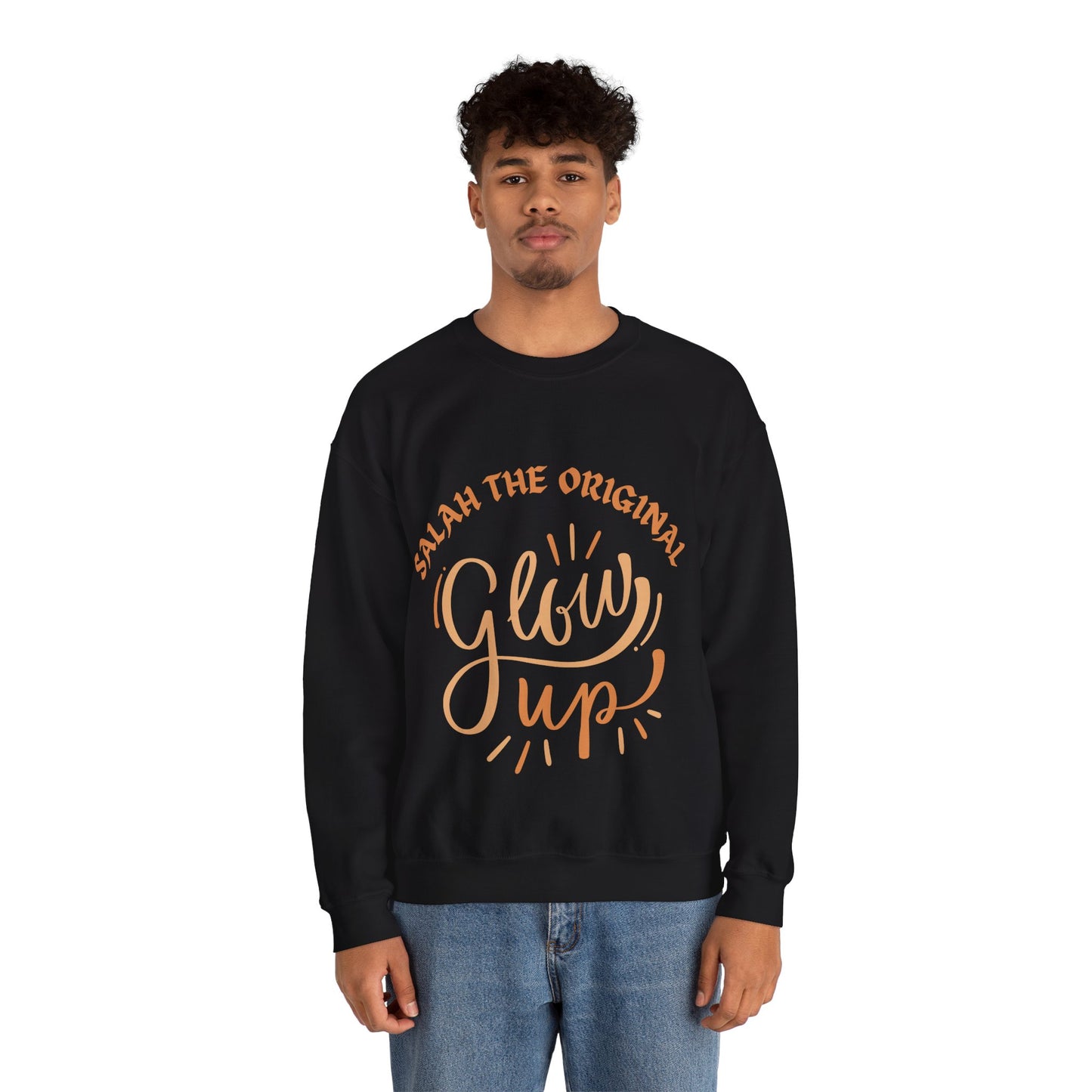 Salah Glow Up Crewneck Sweatshirt - Unisex Heavy Blend™ Muslim Fashion Sweat Shirt