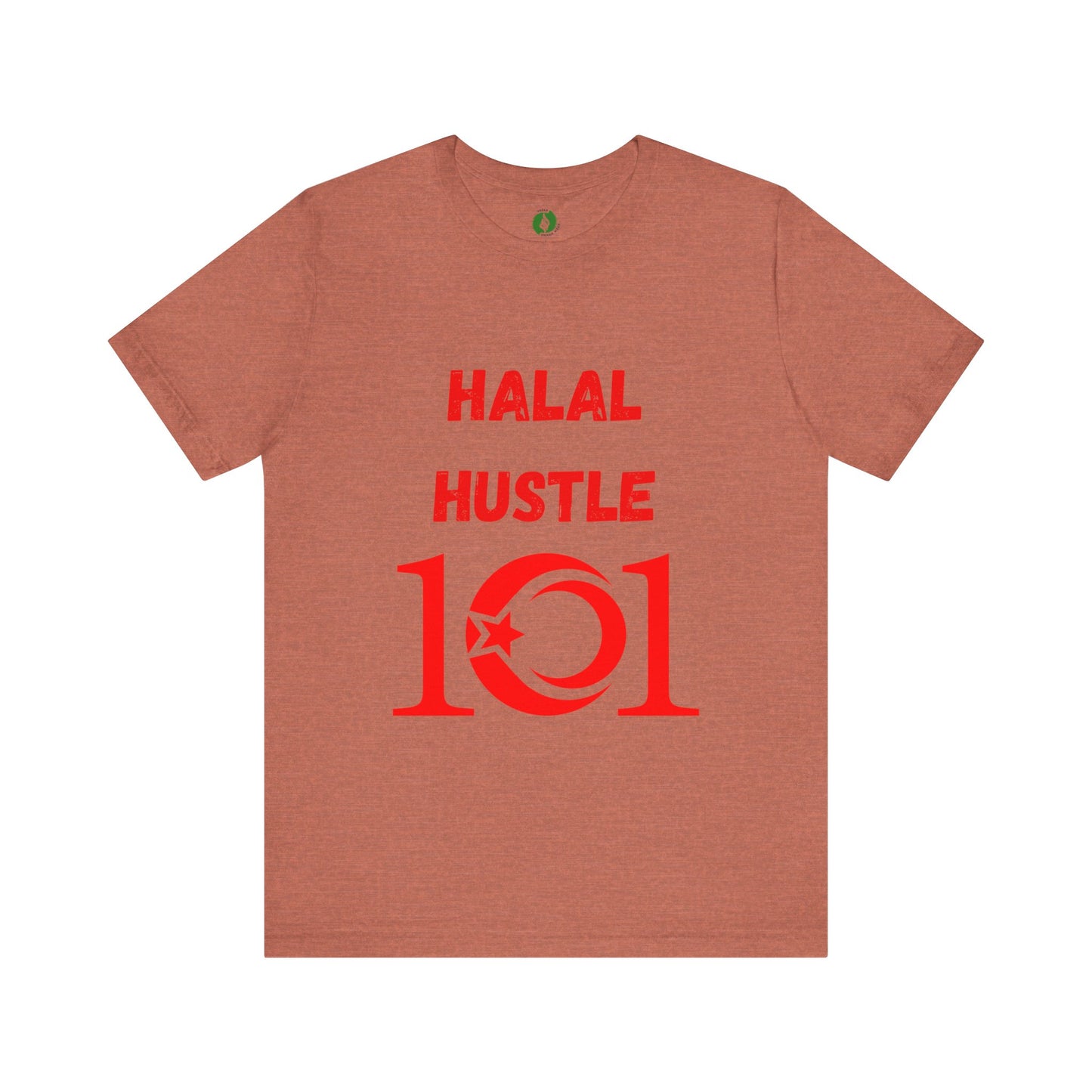Halal Hustle 101 Unisex Tee - Motivational Short Sleeve Shirt Muslim Gym Clothing T Shirt