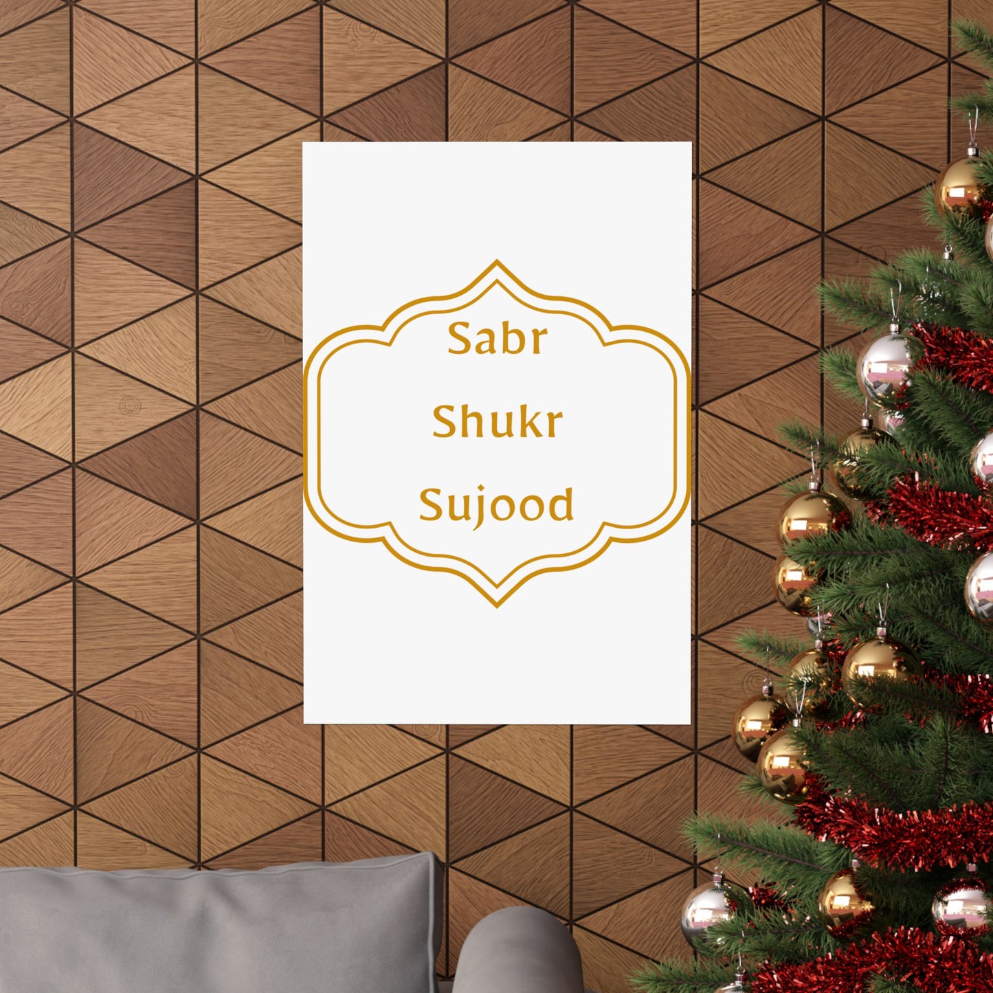Inspirational Matte Poster - 'Sabr, Shukr, Sujood' Wall Art for Mindfulness & Motivation Islamic Artwork