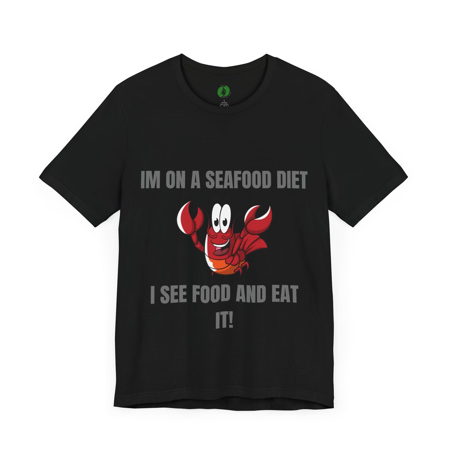 Funny Seafood Diet T-Shirt – Unisex Jersey Tee with Lobster Graphic Humour Joke Clothing