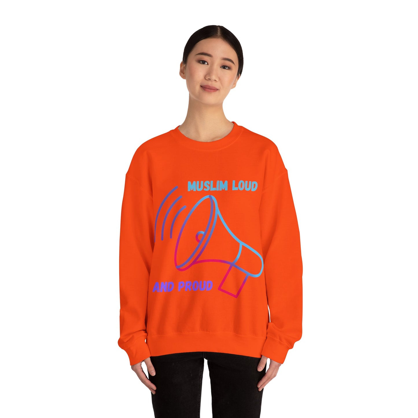 Muslim Loud and Proud Sweatshirt - Unisex Heavy Blend™ Crewneck Islamic Streetwear Fashion