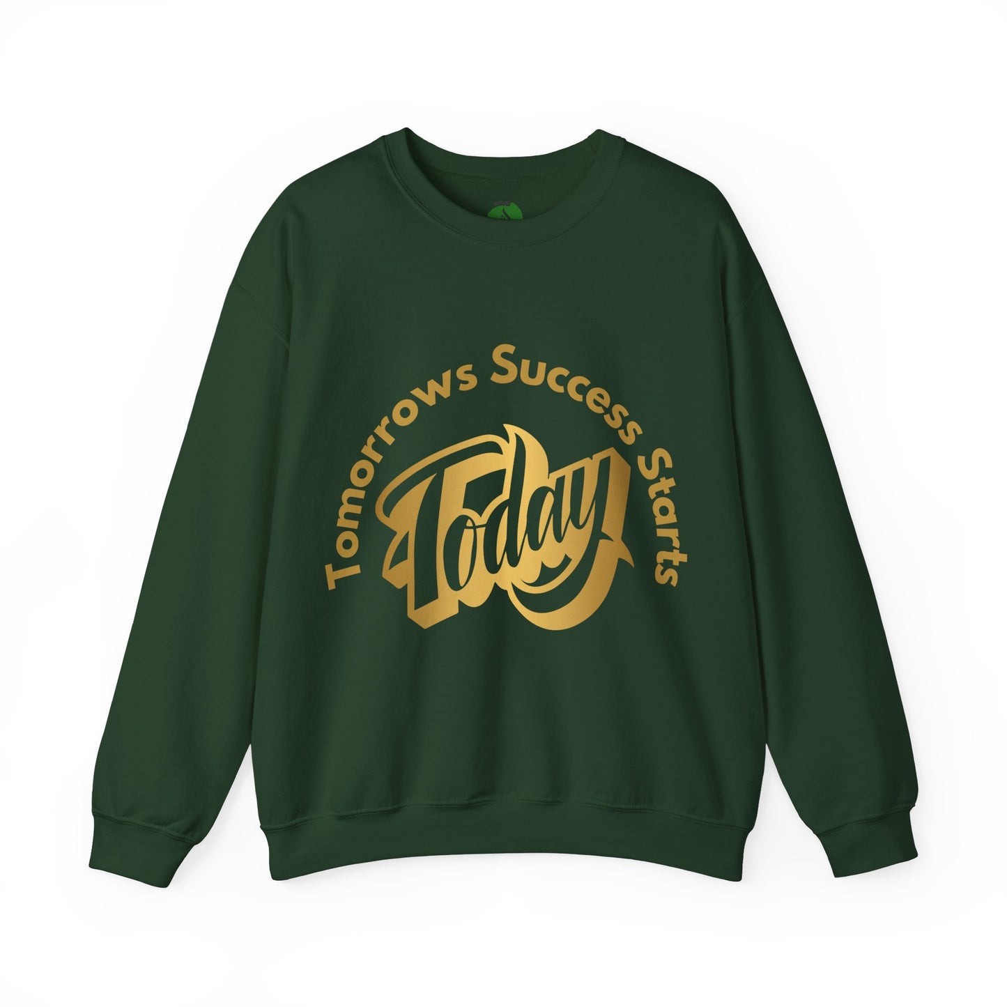 Inspirational Crewneck Sweatshirt - 'Tomorrow's Success Starts Today' Gym Motivation Sweat Shirt