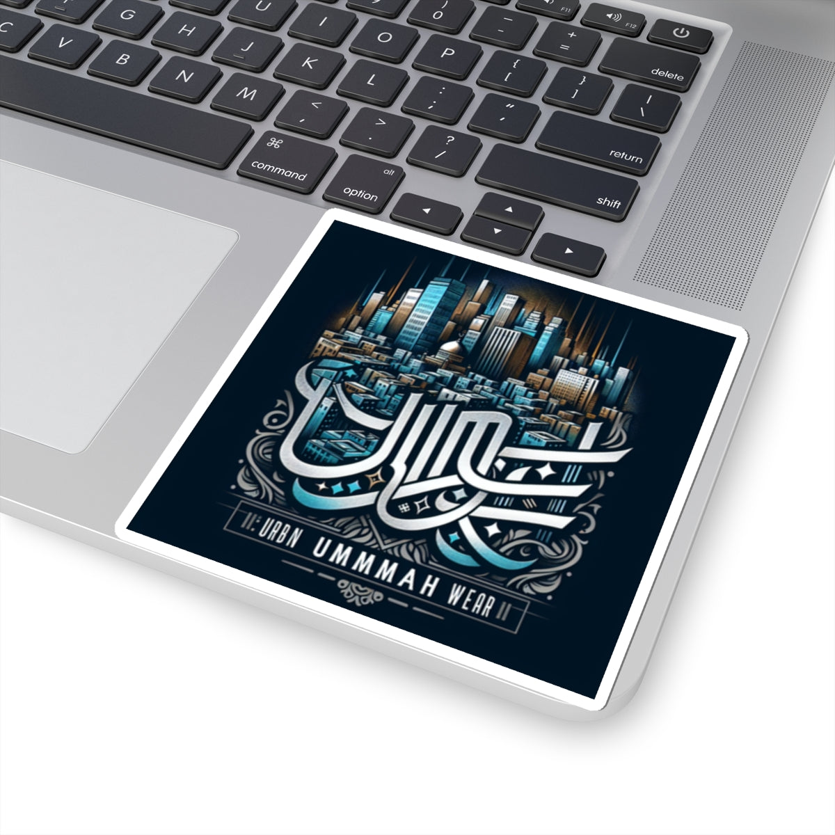 Urban Ummah Wear Kiss-Cut Stickers - Stylish Cityscape Design for Laptop & Decor Muslim Accessories