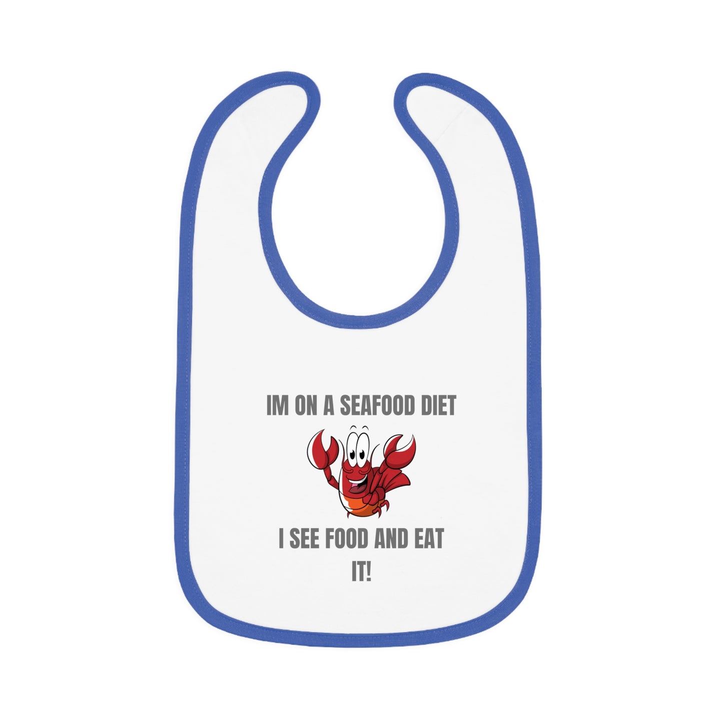 Funny Seafood Diet Baby Bib - Perfect Gift for Baby Showers & Holidays Humour Joke Clothing