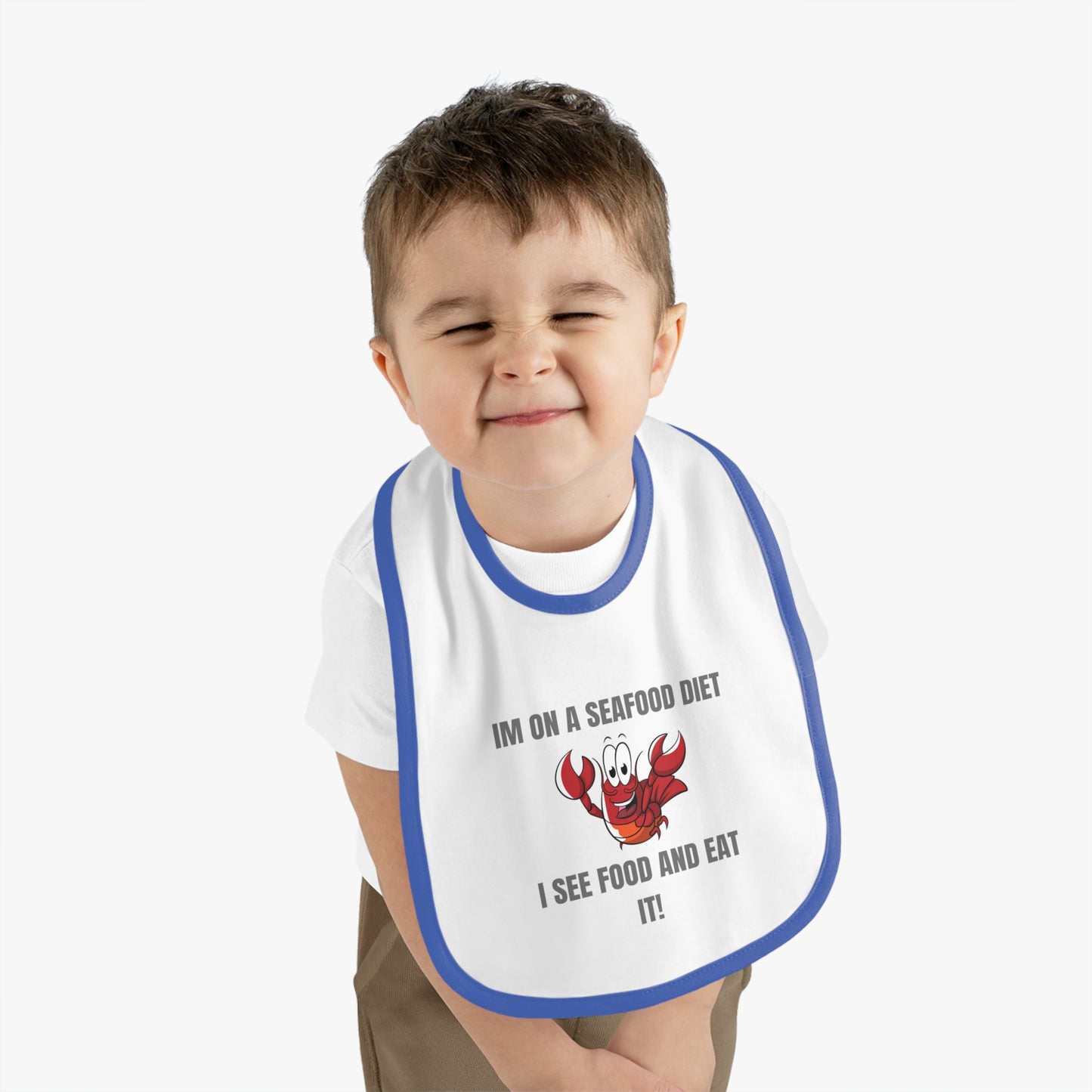 Funny Seafood Diet Baby Bib - Perfect Gift for Baby Showers & Holidays Humour Joke Clothing