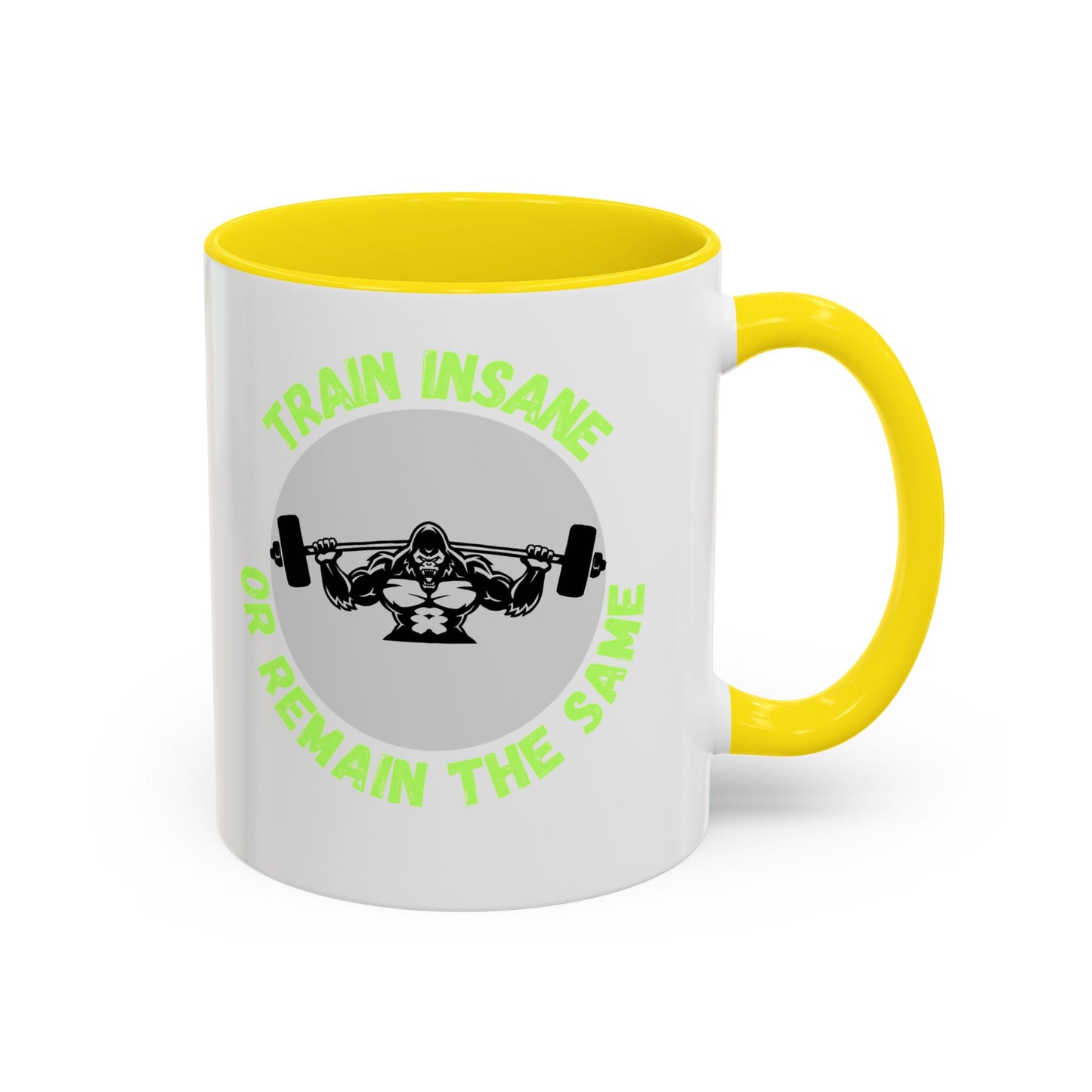 Motivational Fitness Coffee Mug - "Train Insane or Remain the Same" - Perfect Gift for Gym Enthusiasts Humour Joke Gym Mug