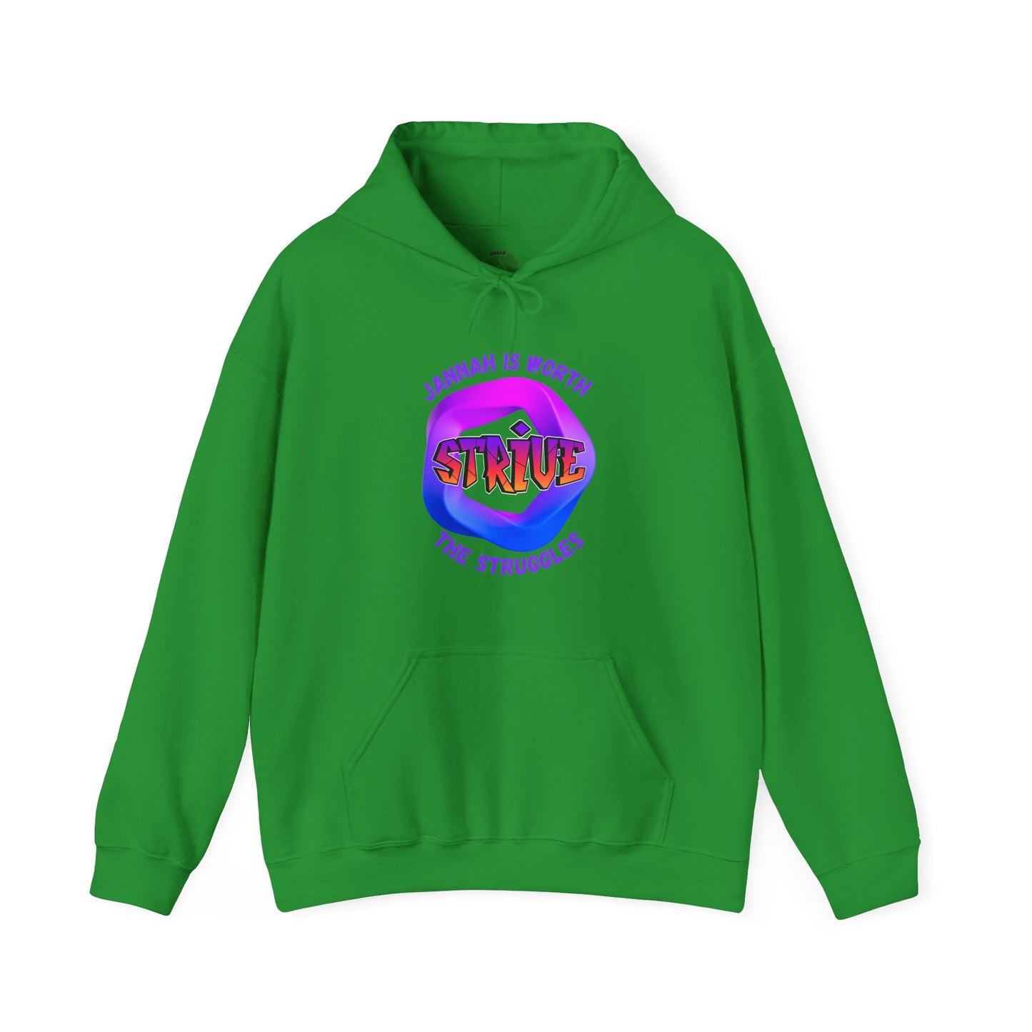 Inspirational Unisex Heavy Blend™ Hooded Sweatshirt – 'Jannah is Worth the Strive' Muslim Modern Clothing