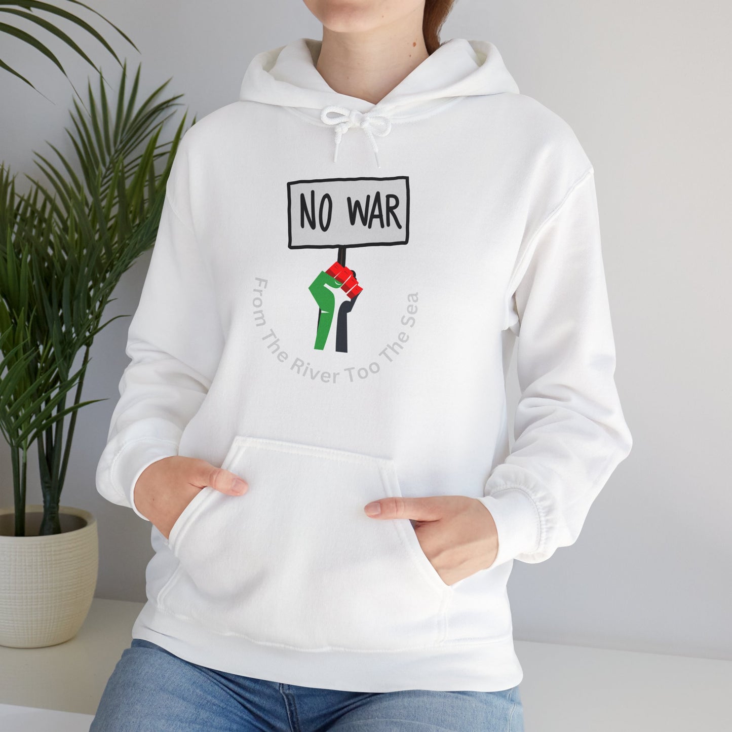 Unisex Heavy Blend™ Hoodie - NO WAR Protest Sweatshirt Muslim Clothing