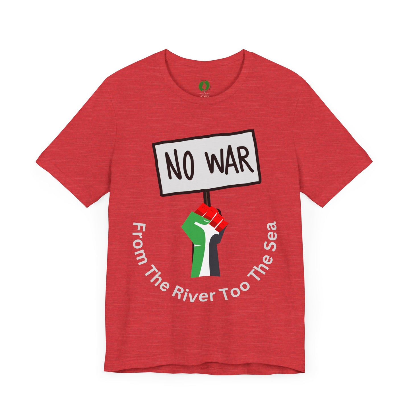 No War Unisex Jersey Tee - Activist Statement Shirt Muslim Clothing