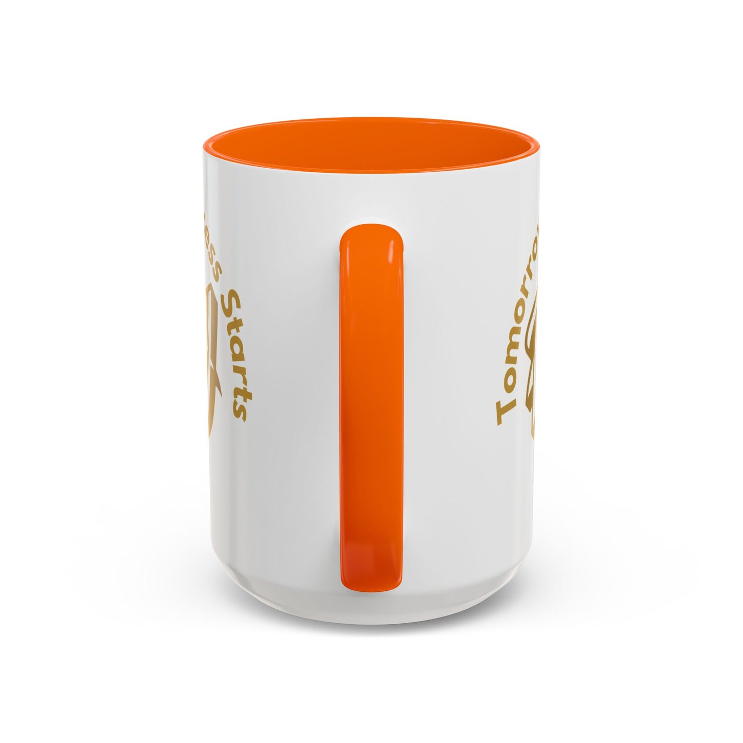 Inspirational Accent Coffee Mug - "Tomorrow's Success Starts Today" - Motivational Gift for Coffee Lovers Gym Motivation Mug