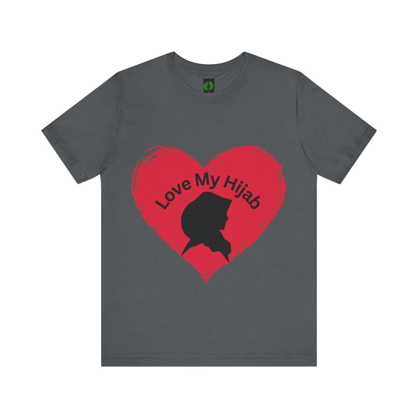 Love My Hijab Unisex Tee - Heart Design, Perfect for Everyday Wear Islamic Women Clothing