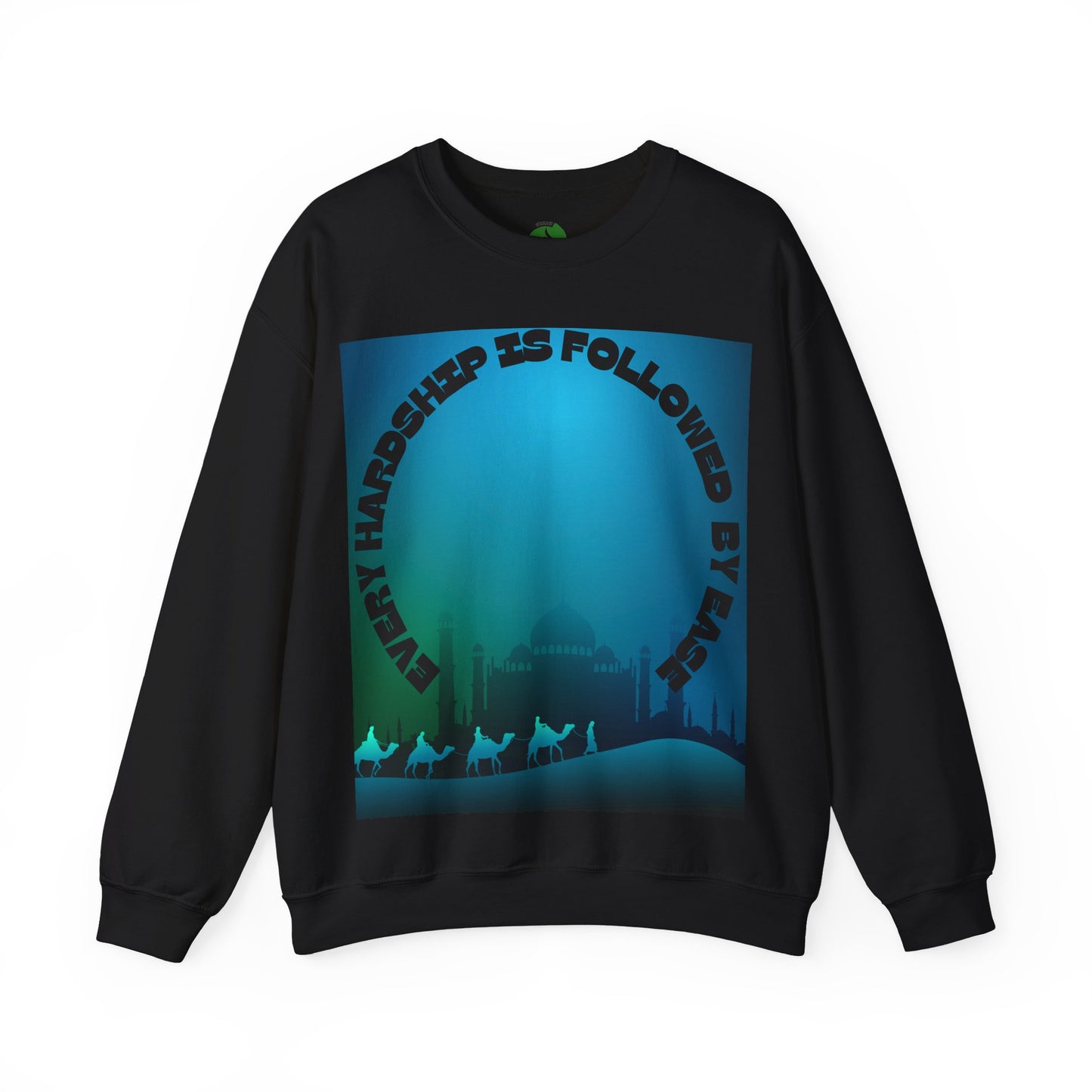 Inspirational Crewneck Sweatshirt - Every Hardship is Followed by Ease Modern Islamic Clothing