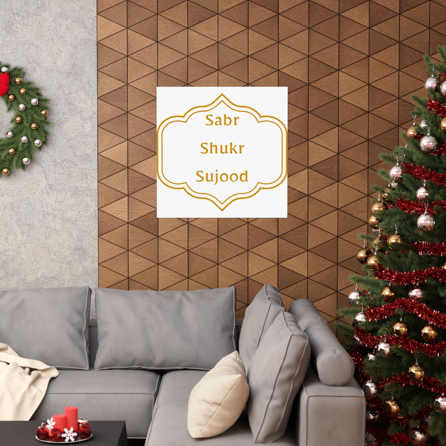Inspirational Matte Poster - 'Sabr, Shukr, Sujood' Wall Art for Mindfulness & Motivation Islamic Artwork
