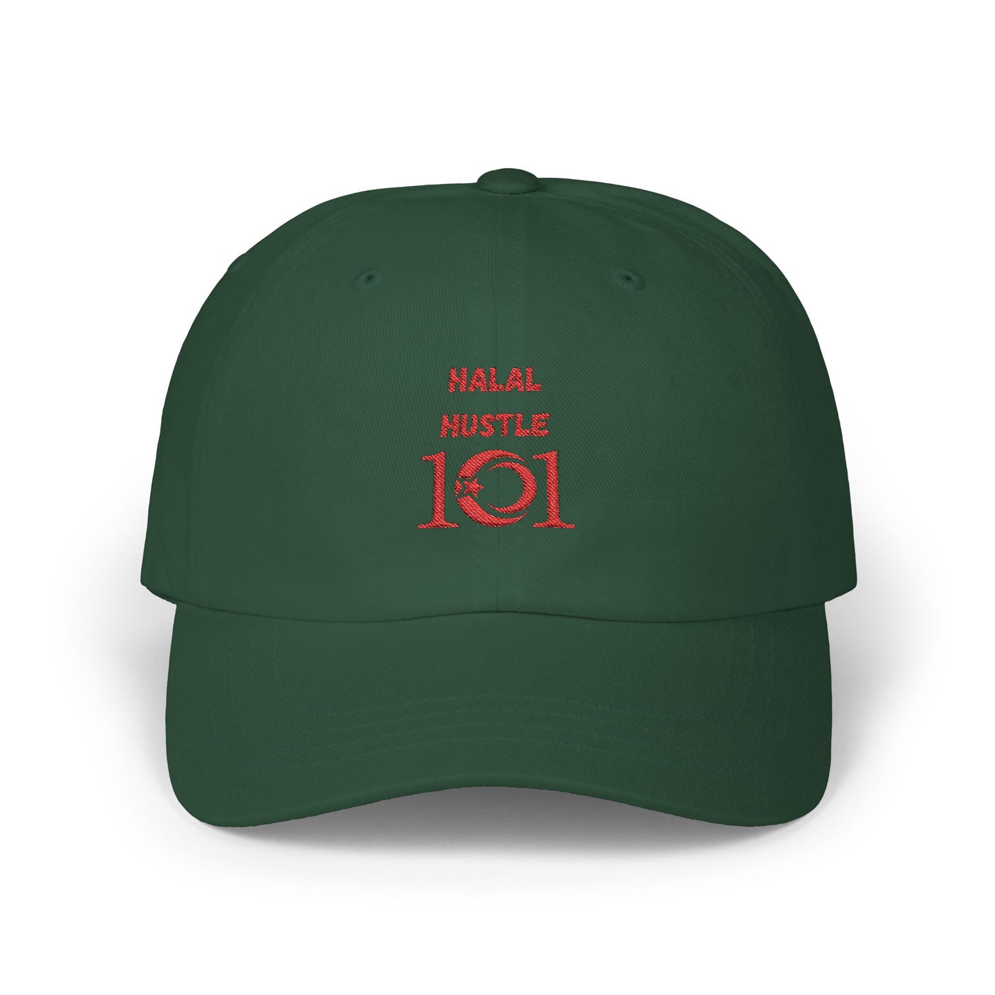 Halal Hustle Classic Dad Cap - Stylish White Cap for Everyday Wear Muslim Streetwear Hat