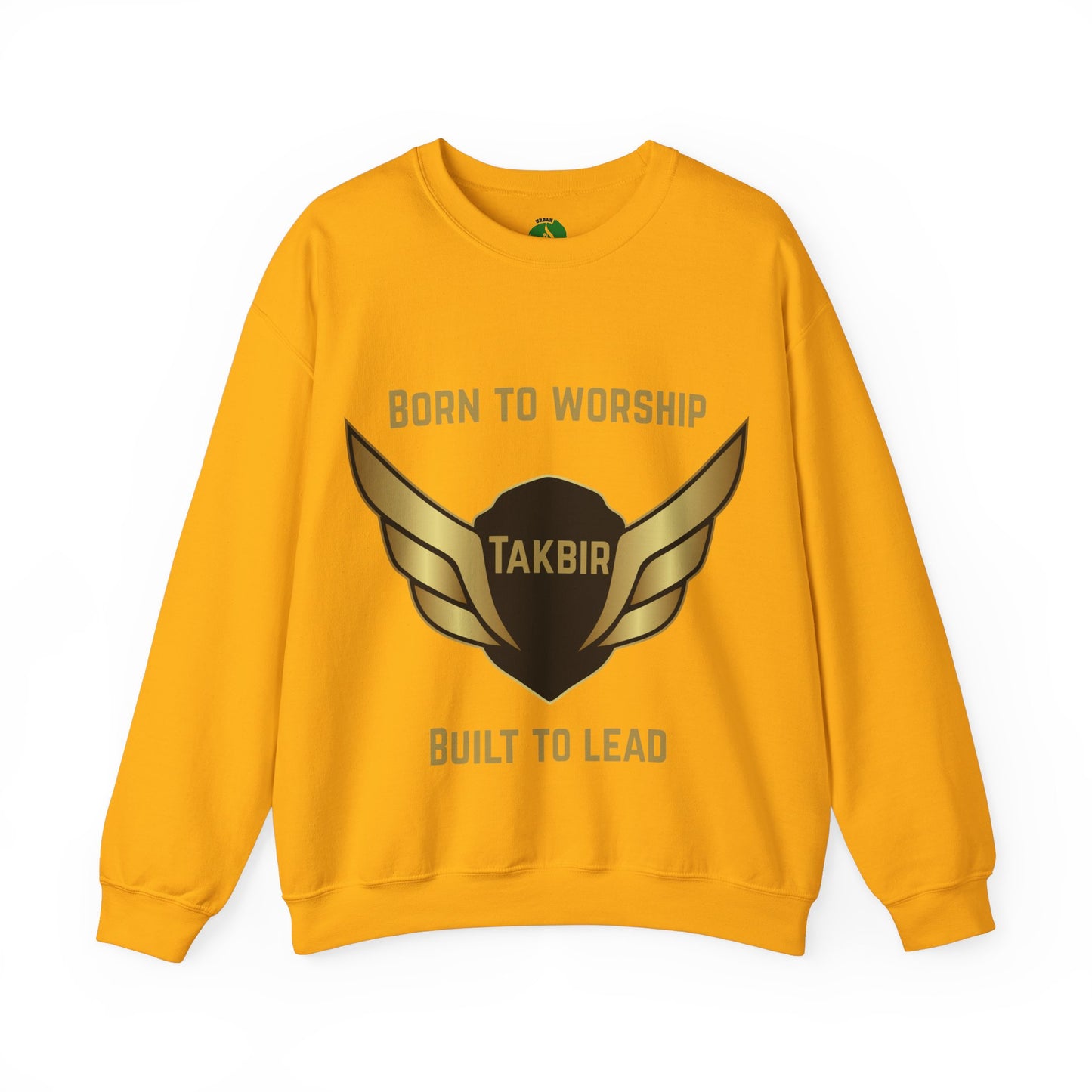 Inspirational Unisex Crewneck Sweatshirt - 'Born to Worship, Built to Lead' Design Muslim Streetwear Fashion Hoodie