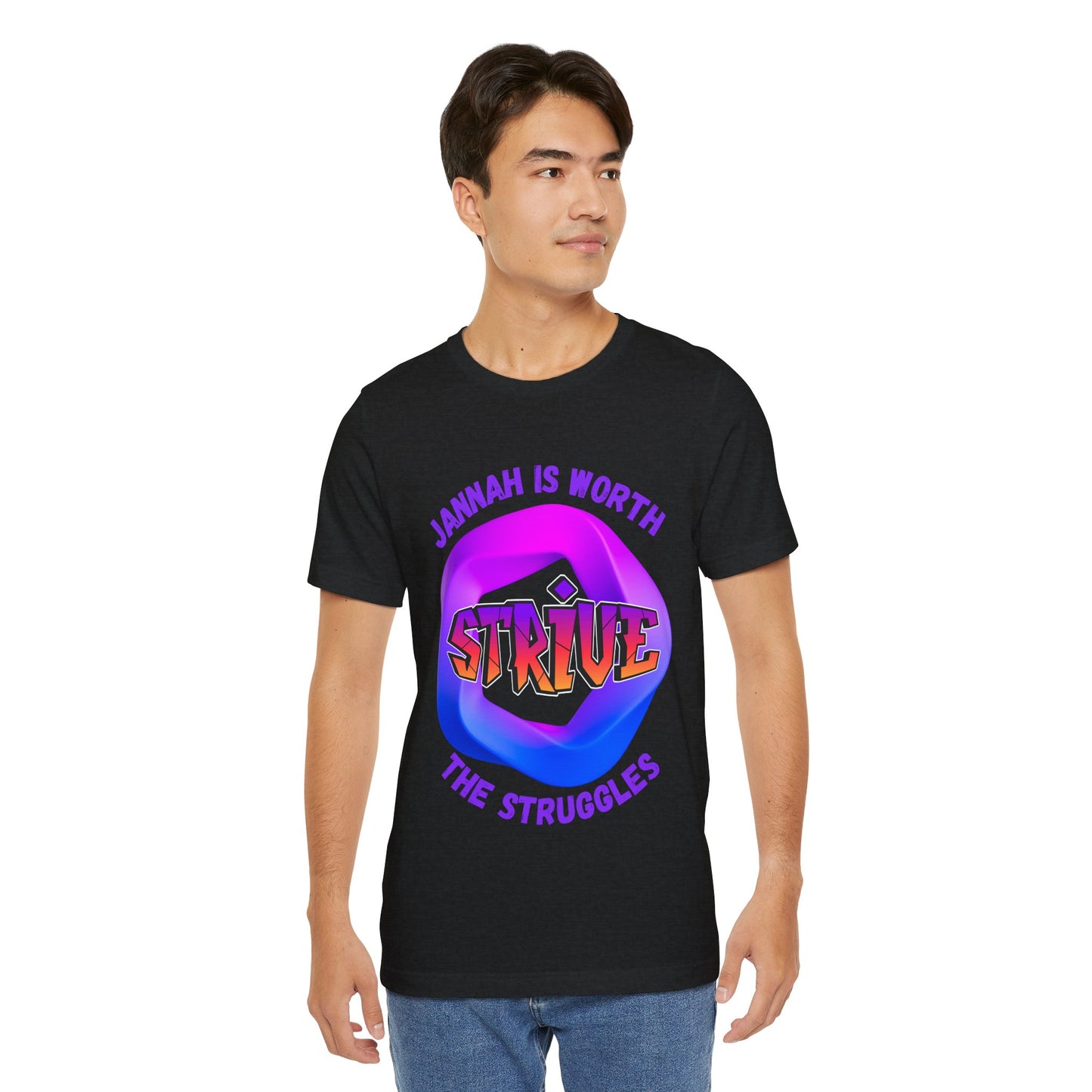Inspirational Unisex Jersey Tee - 'Jannah is Worth the Struggles' Muslim Fashion Clothing