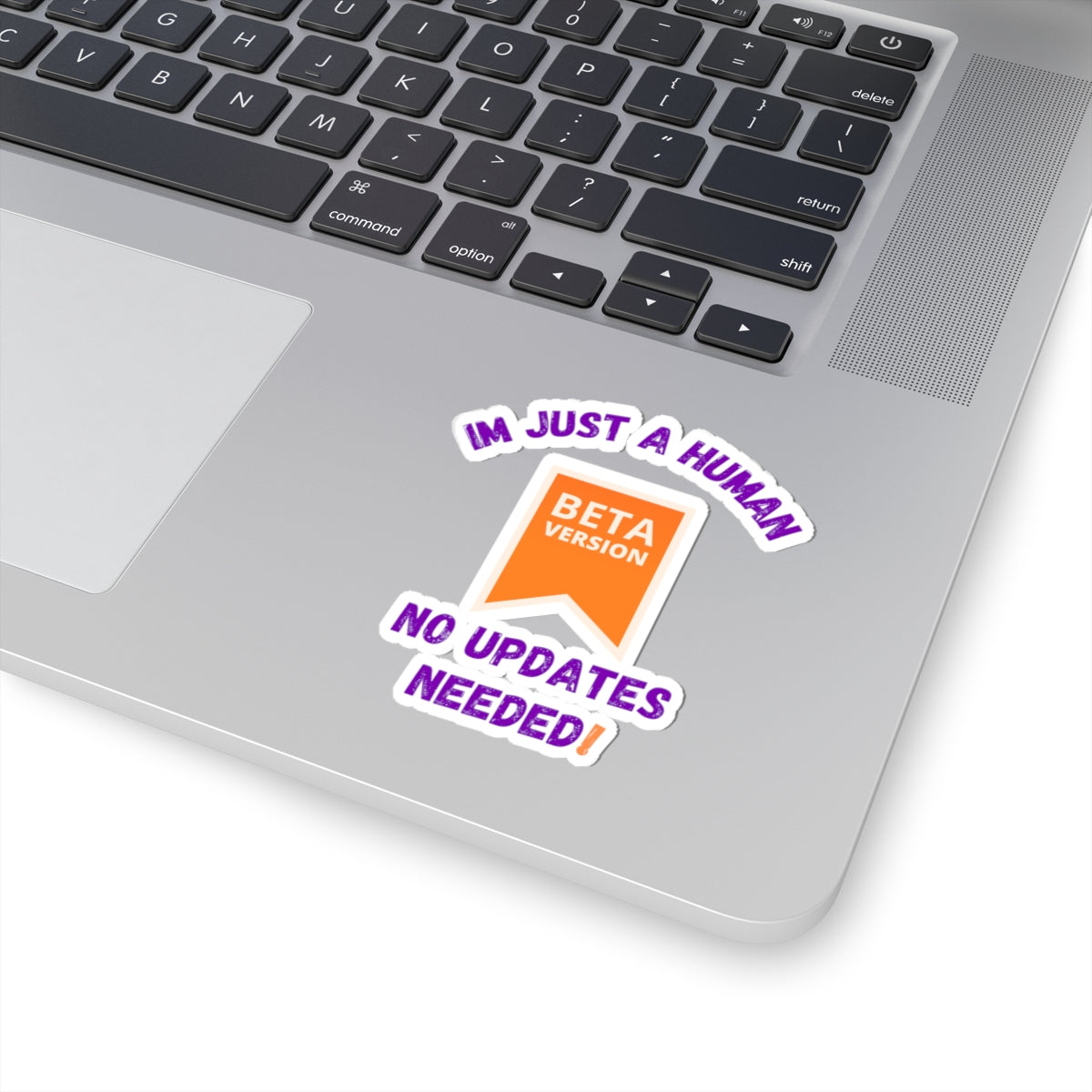 Beta Version Human Kiss-Cut Stickers - No Updates Needed - Fun Laptop Décor Funny Humour Stickers