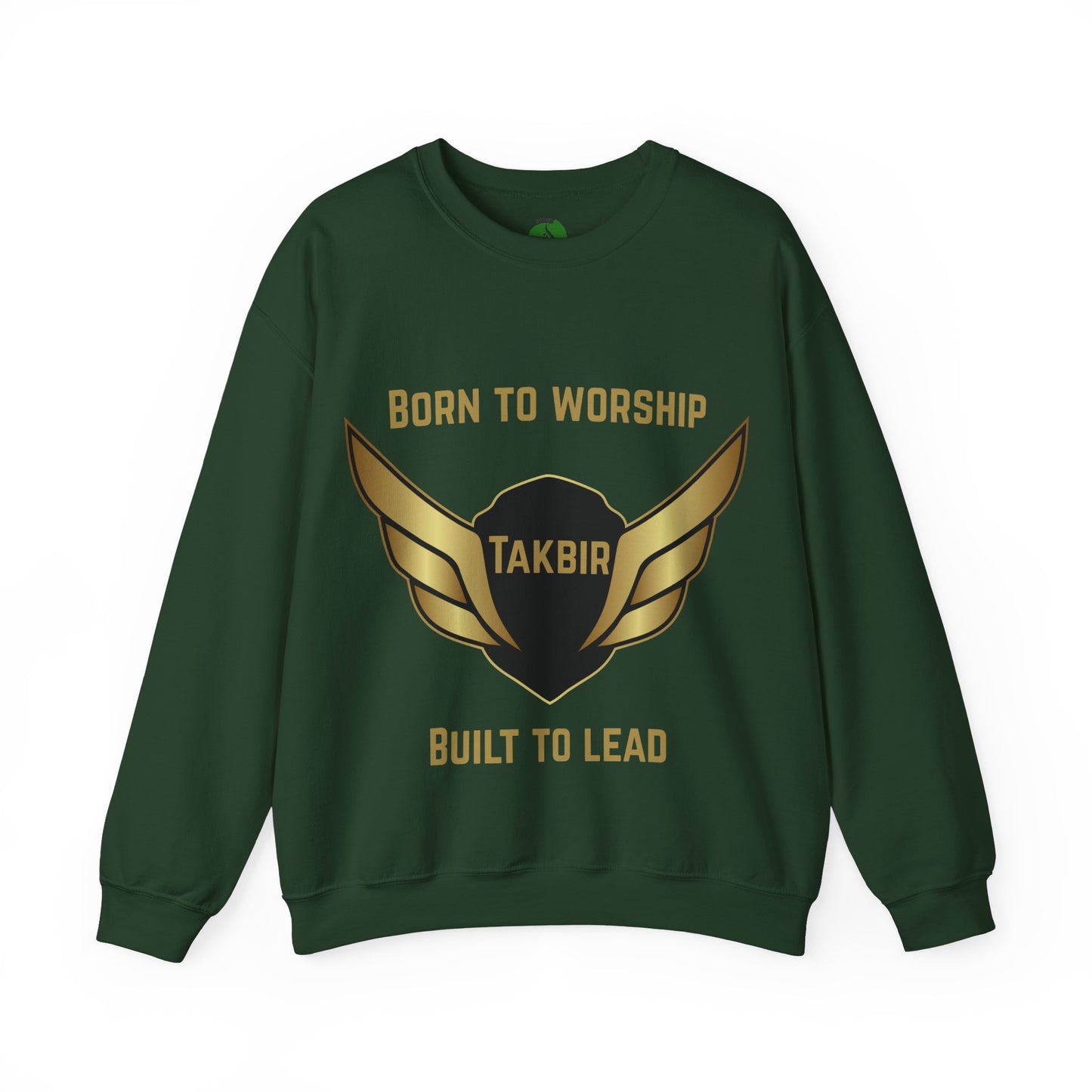Inspirational Unisex Crewneck Sweatshirt - 'Born to Worship, Built to Lead' Design Muslim Streetwear Fashion Hoodie