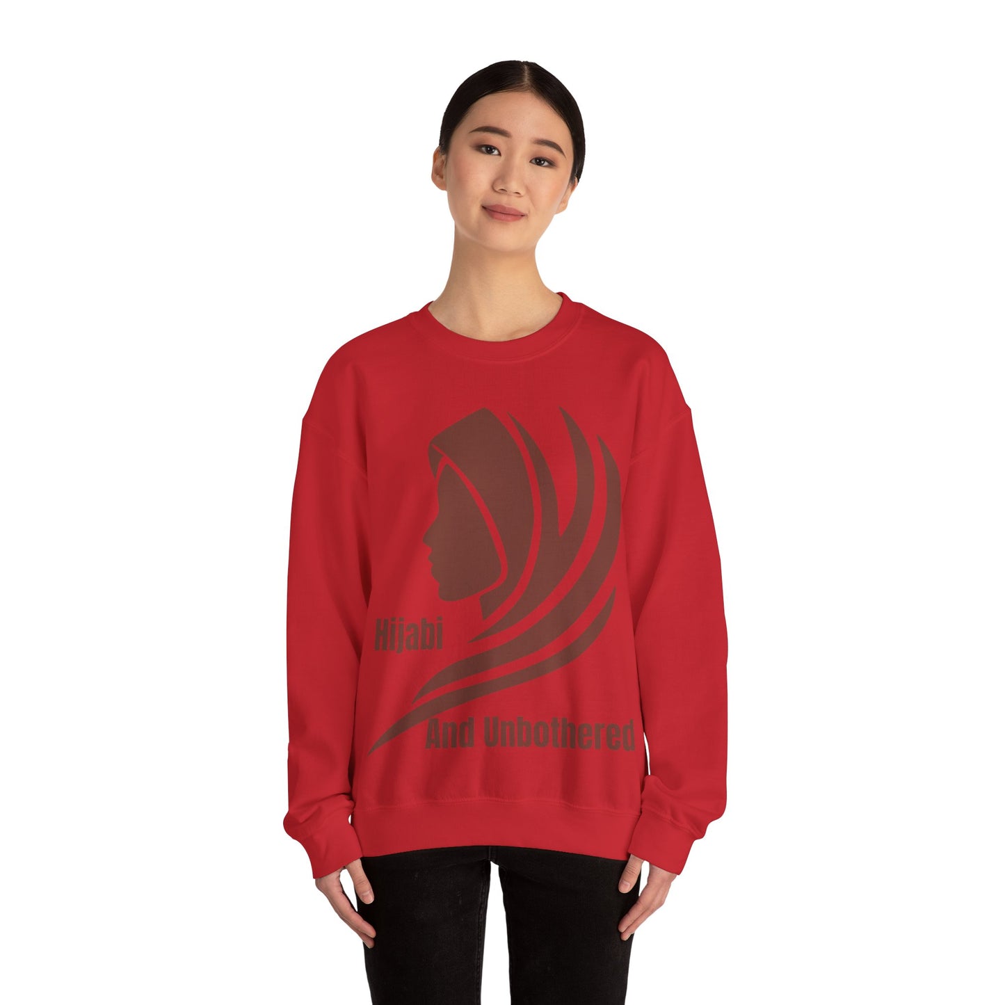 Hijabi and Unbothered Crewneck Sweatshirt - Stylish Unisex Heavy Blend for Everyday Comfort Hijab Fashion Sweat Shirt