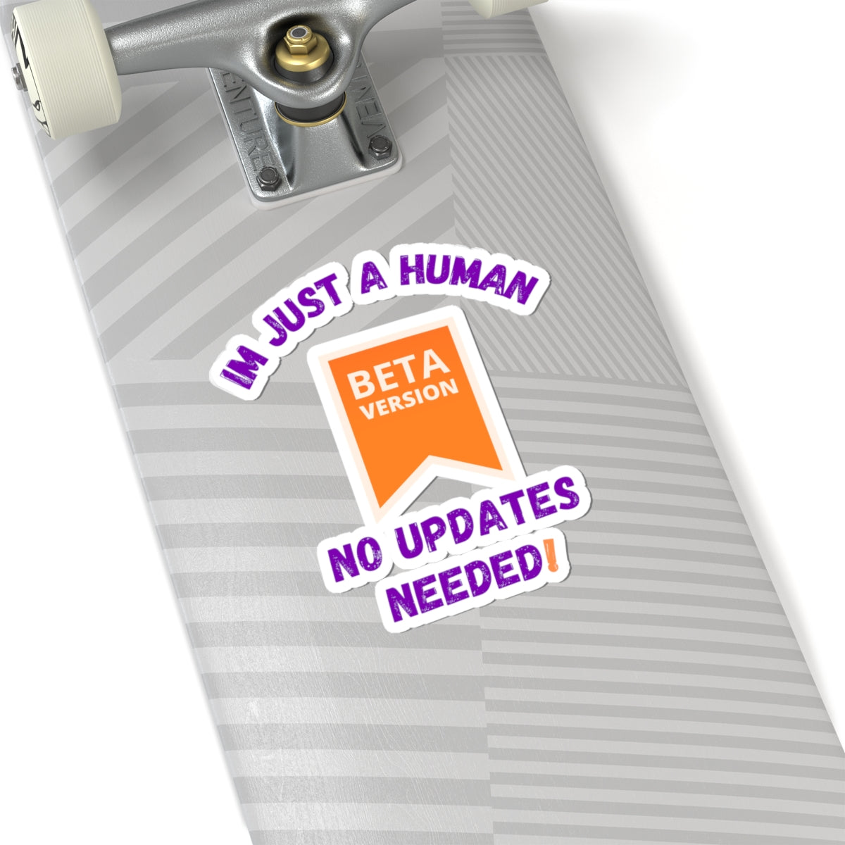 Beta Version Human Kiss-Cut Stickers - No Updates Needed - Fun Laptop Décor Funny Humour Stickers