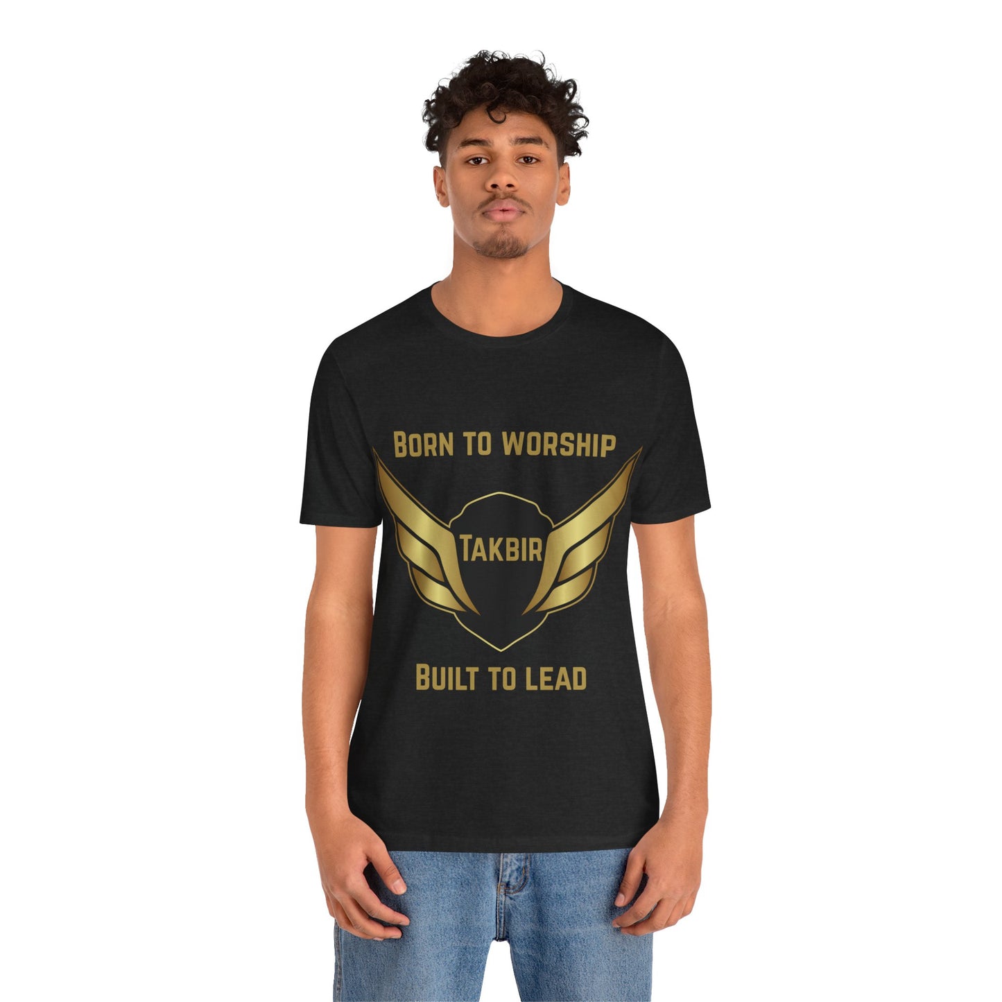 Inspirational Unisex Short Sleeve Tee - 'Born to Worship' Muslim Streetwear Fashion T Shirt