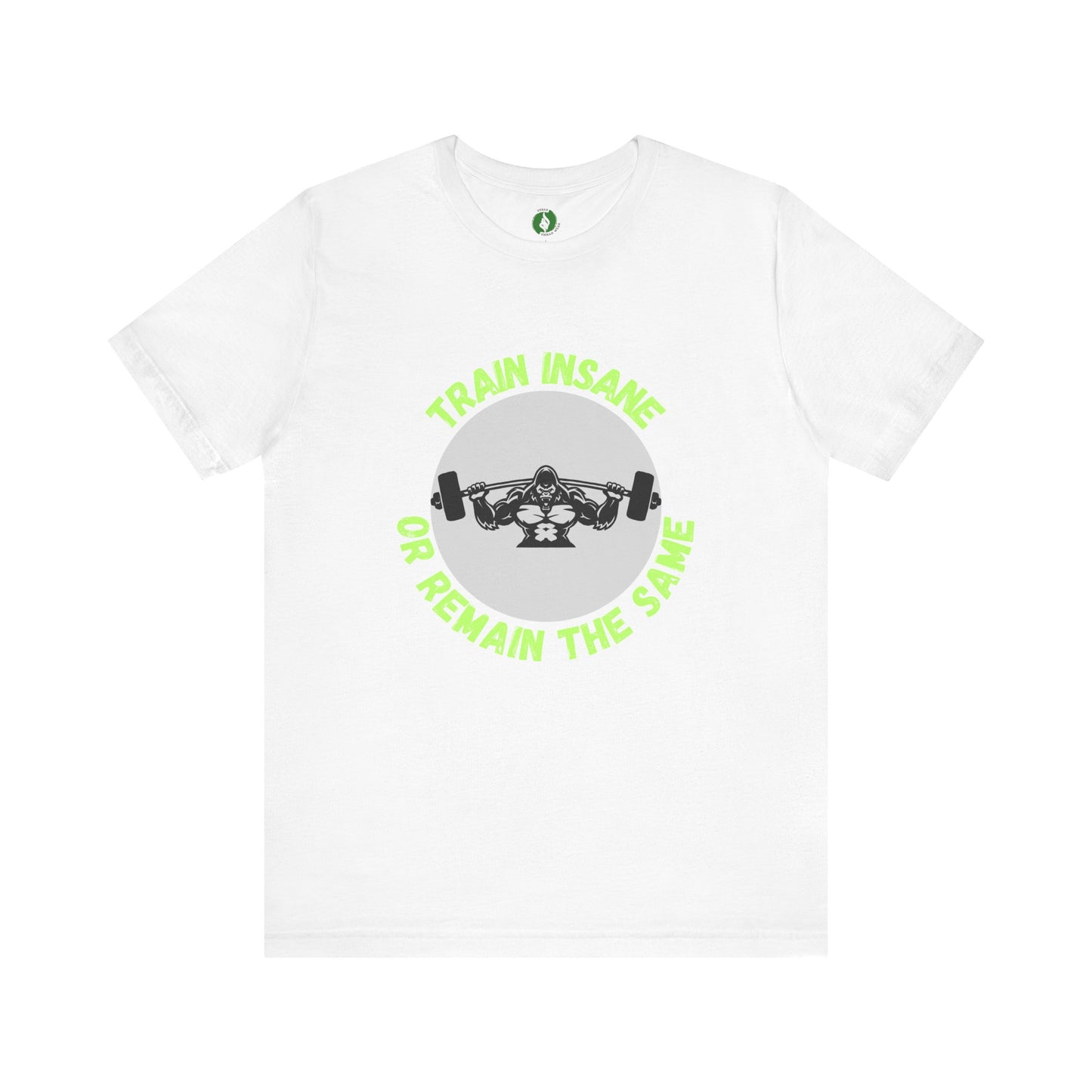 Motivational Fitness Tee - 'Train Insane or Remain the Same' Unisex Jersey Short Sleeve Humour Joke Clothing