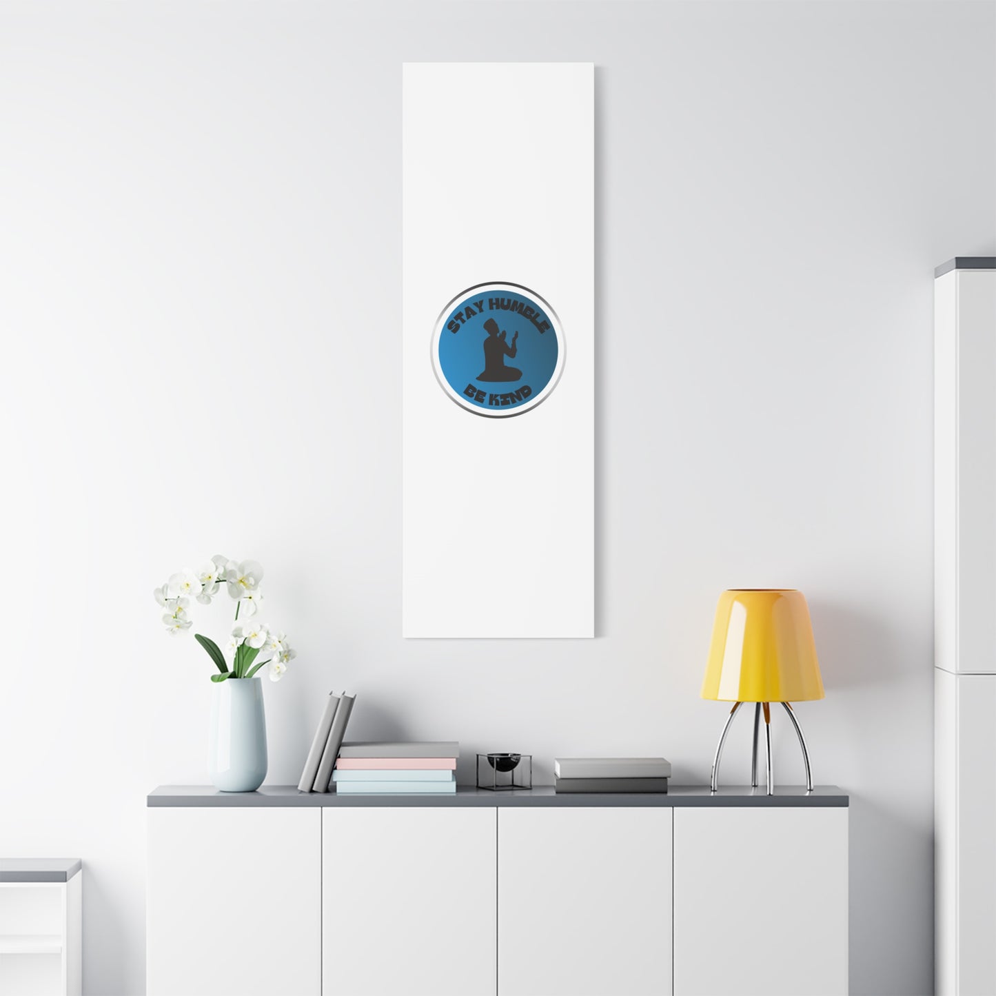 Inspirational Wall Art - "Stay Humble, Be Kind" Motif on Matte Canvas Islamic Art Work