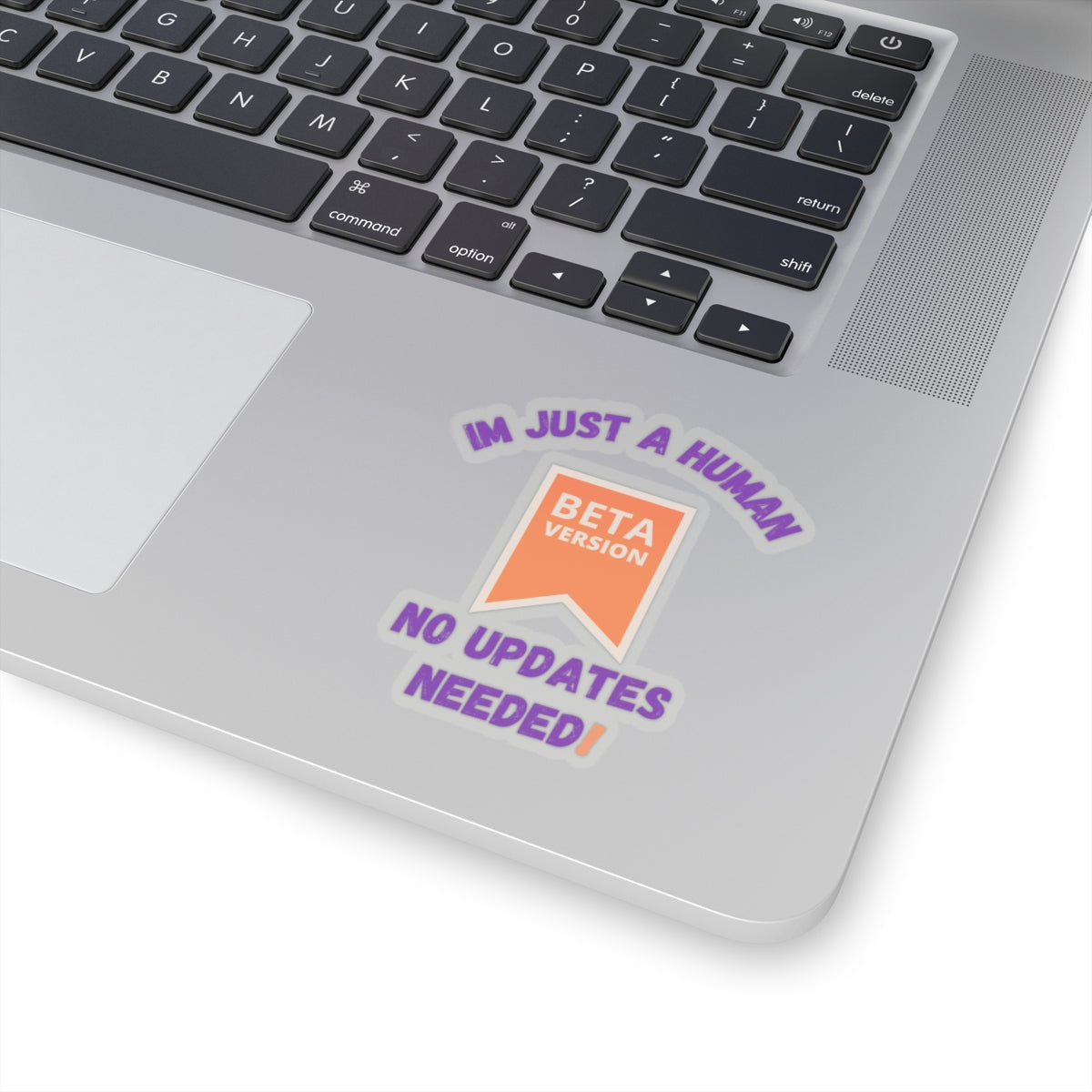Beta Version Human Kiss-Cut Stickers - No Updates Needed - Fun Laptop Décor Funny Humour Stickers