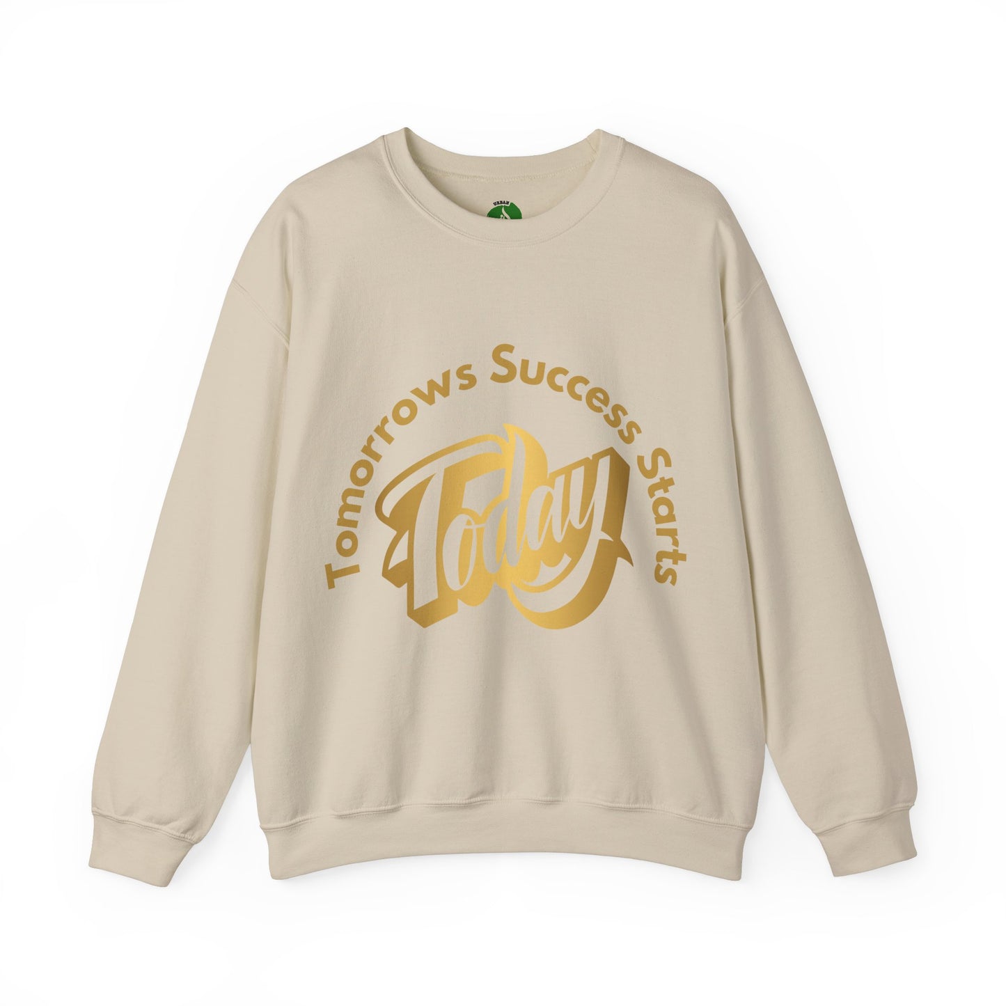 Inspirational Crewneck Sweatshirt - 'Tomorrow's Success Starts Today' Gym Motivation Sweat Shirt