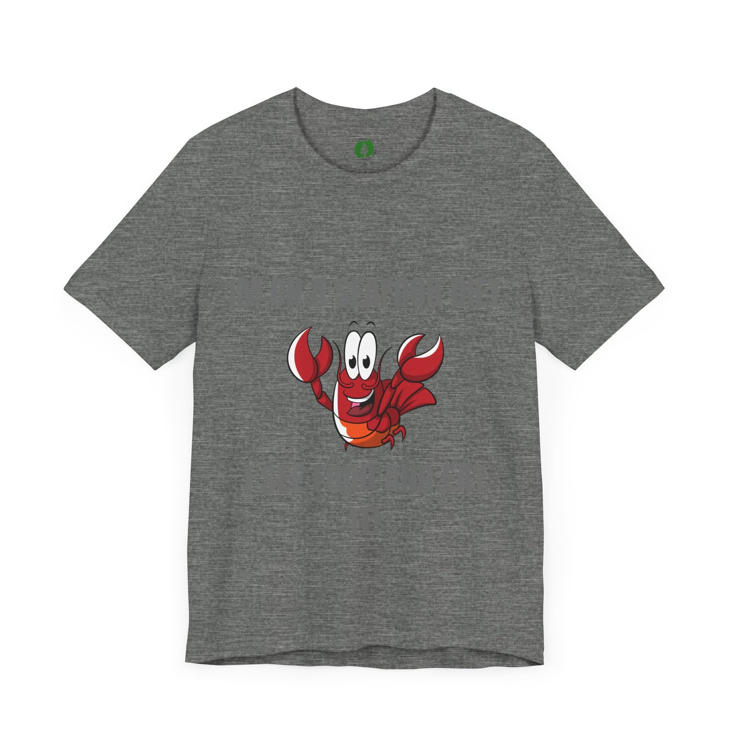 Funny Seafood Diet T-Shirt – Unisex Jersey Tee with Lobster Graphic Humour Joke Clothing