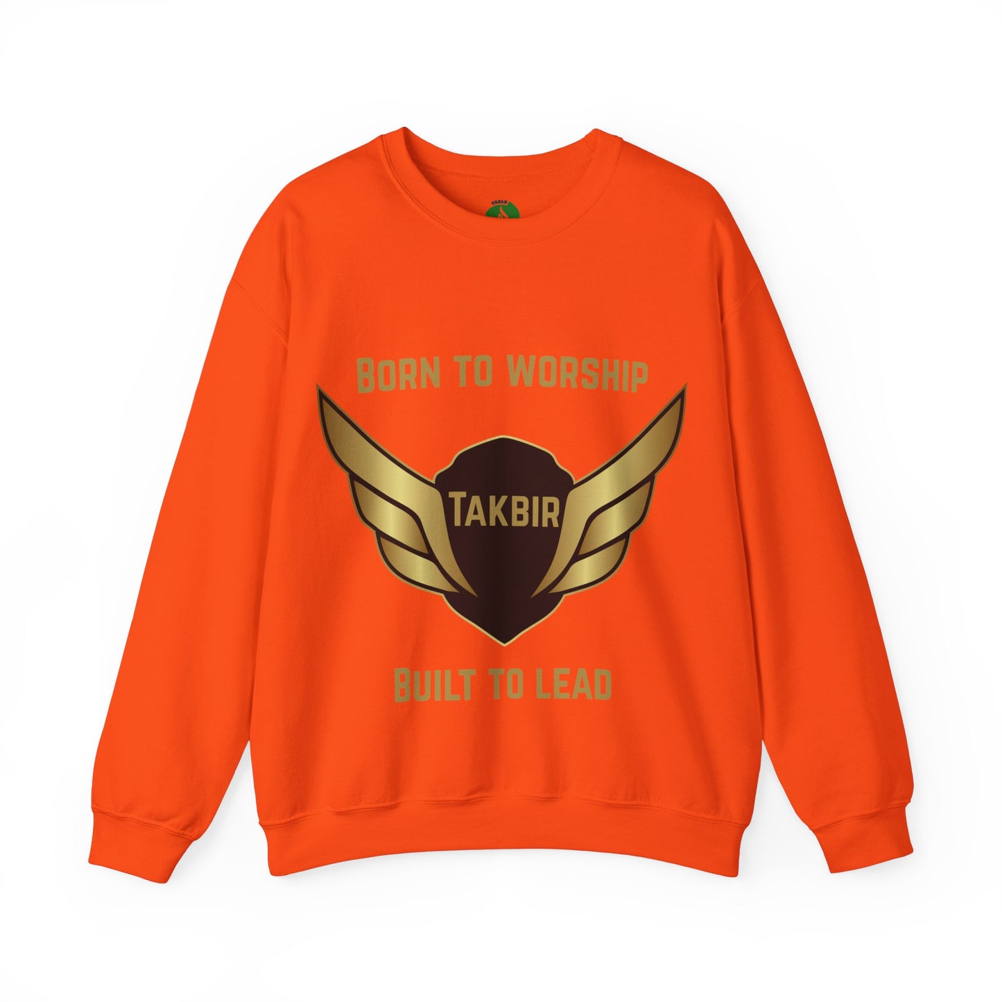 Inspirational Unisex Crewneck Sweatshirt - 'Born to Worship, Built to Lead' Design Muslim Streetwear Fashion Hoodie