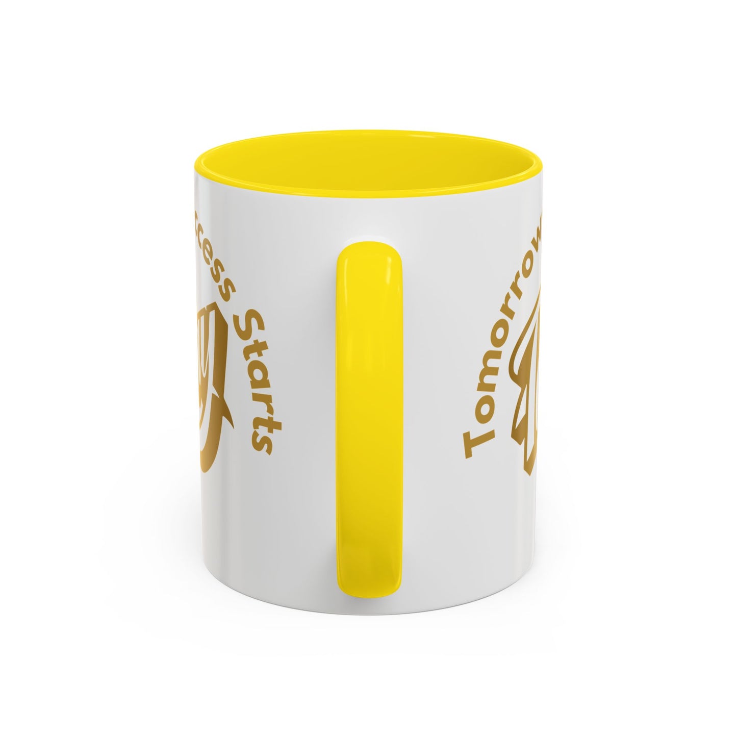 Inspirational Accent Coffee Mug - "Tomorrow's Success Starts Today" - Motivational Gift for Coffee Lovers Gym Motivation Mug