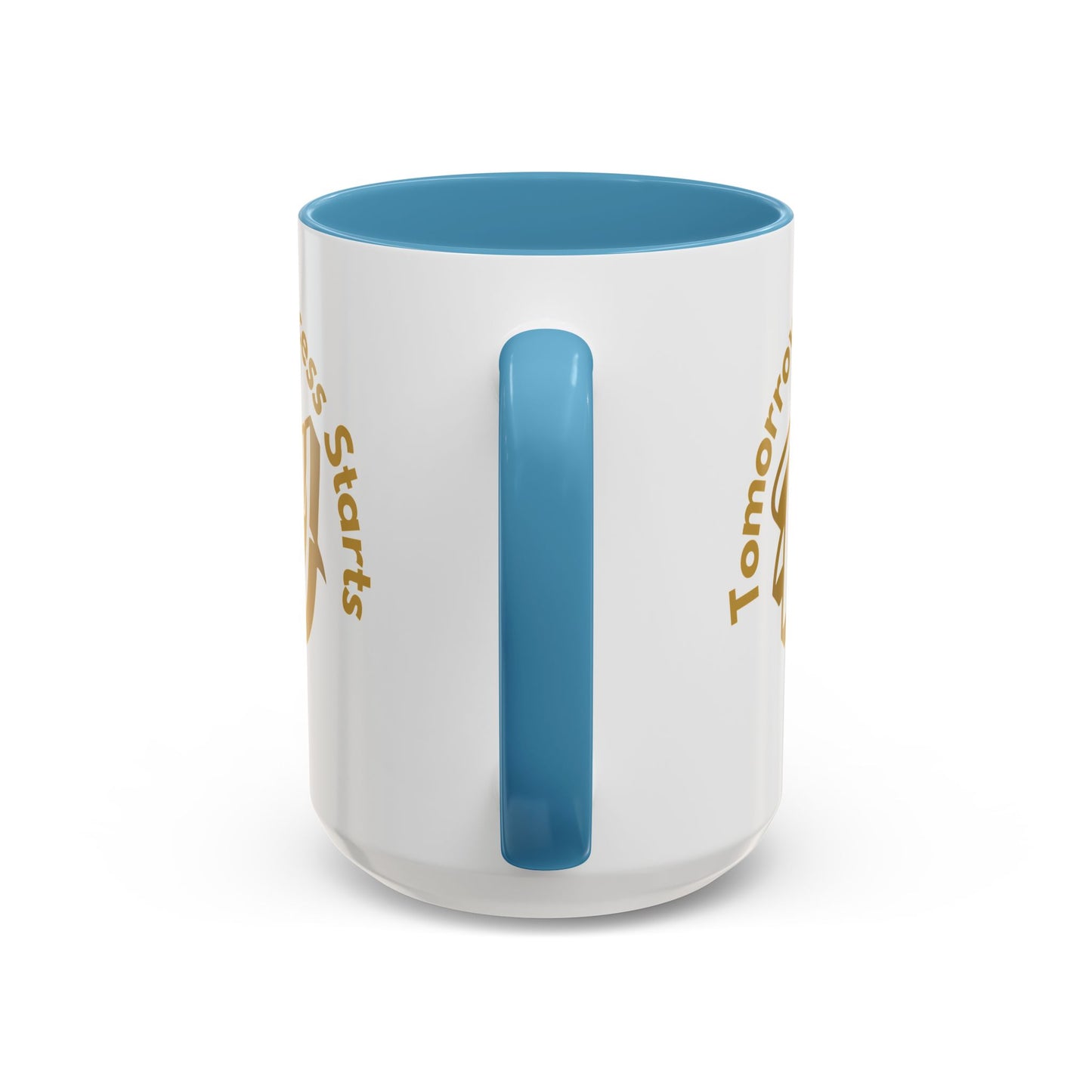 Inspirational Accent Coffee Mug - "Tomorrow's Success Starts Today" - Motivational Gift for Coffee Lovers Gym Motivation Mug