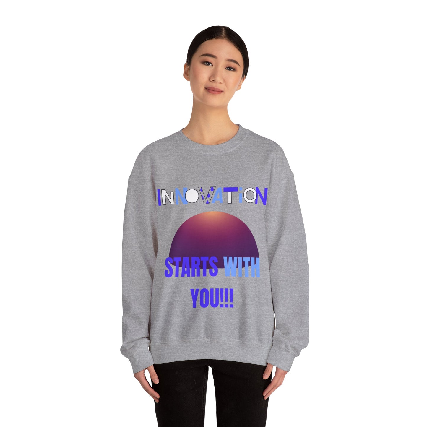 Innovation Starts With You Unisex Crewneck Sweatshirt Gym Clothing Sweat Shirt