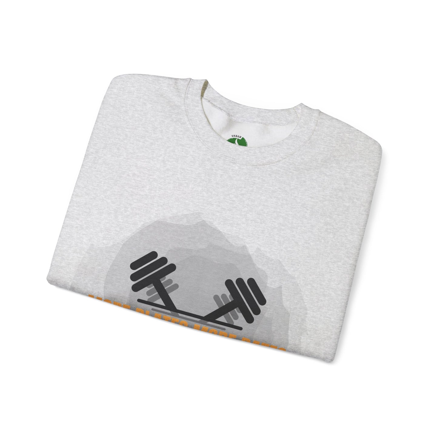 Fitness Motivational Crewneck Sweatshirt - "More Plates More Dates" Humour Joke Gym Sweat Shirt